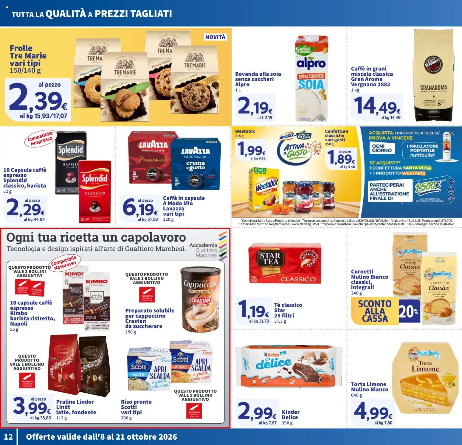 Volantino SIGMA del 08/10/2026 | Pagina: 12 | Prodotti: Crema, Torta, Lavazza, Kimbo