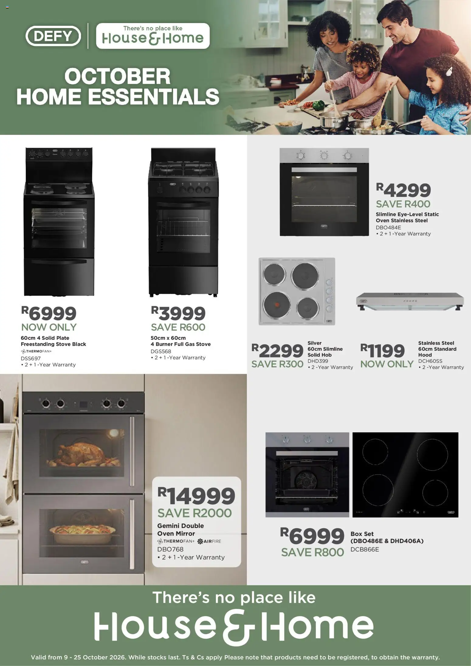 New House and Home catalogue – valid from 09/10/2026 | Page: 1 | Products: Oven, Hob, Mirror, Hood