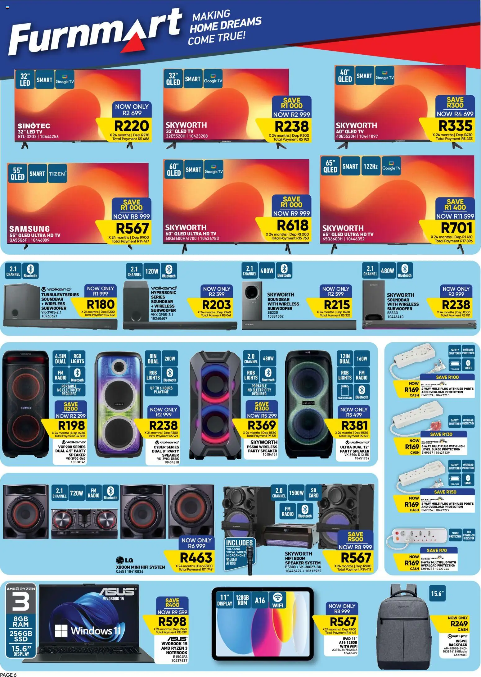 New Furnmart catalogue – valid from 13/07/2026 | Page: 6 | Products: Notebook, Backpack, Microphone, USB
