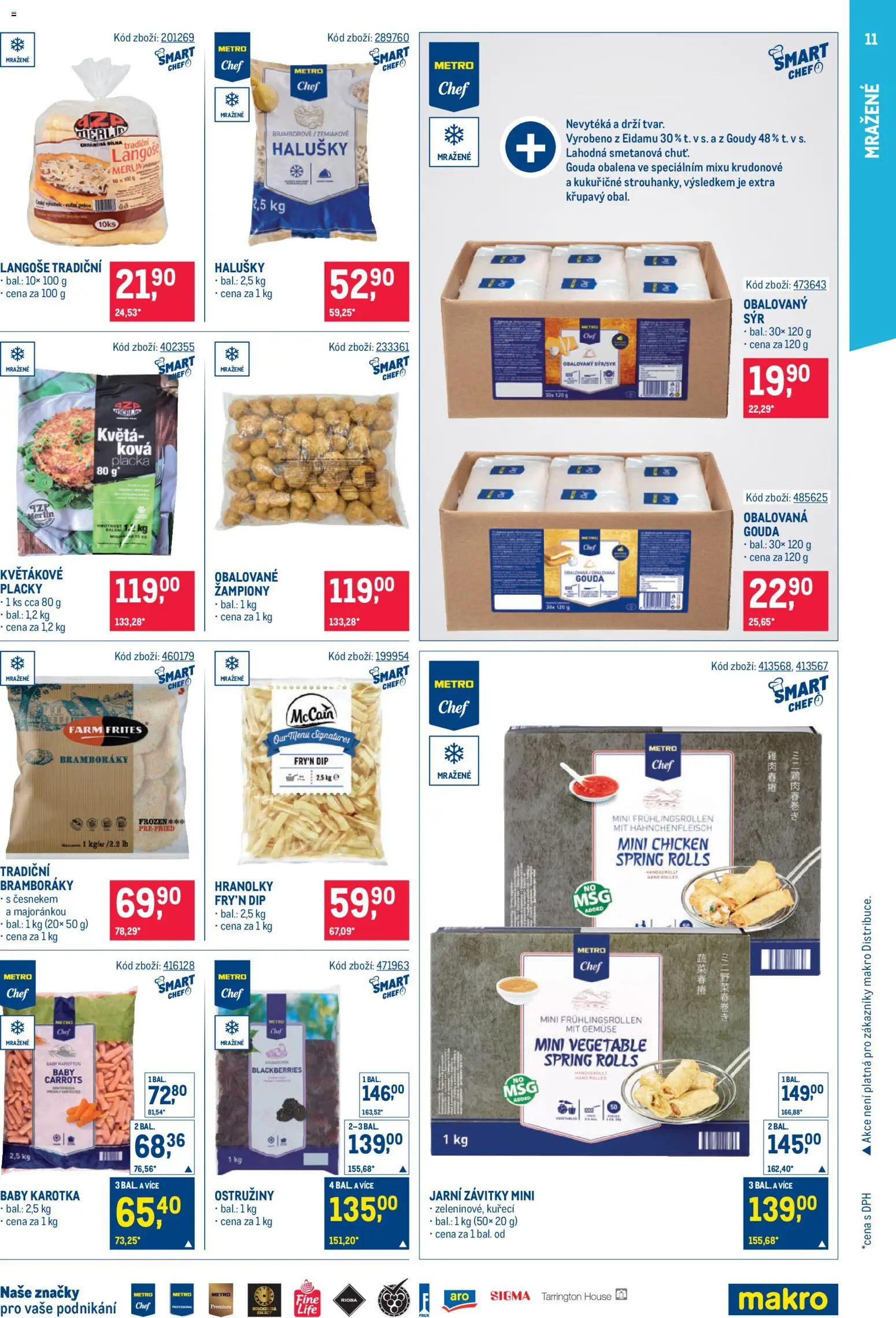Makro leták - Gastronomie od 17.06.2026 | Strana: 11 | Produkty: Žampiony, Gouda, Hranolky, Halušky