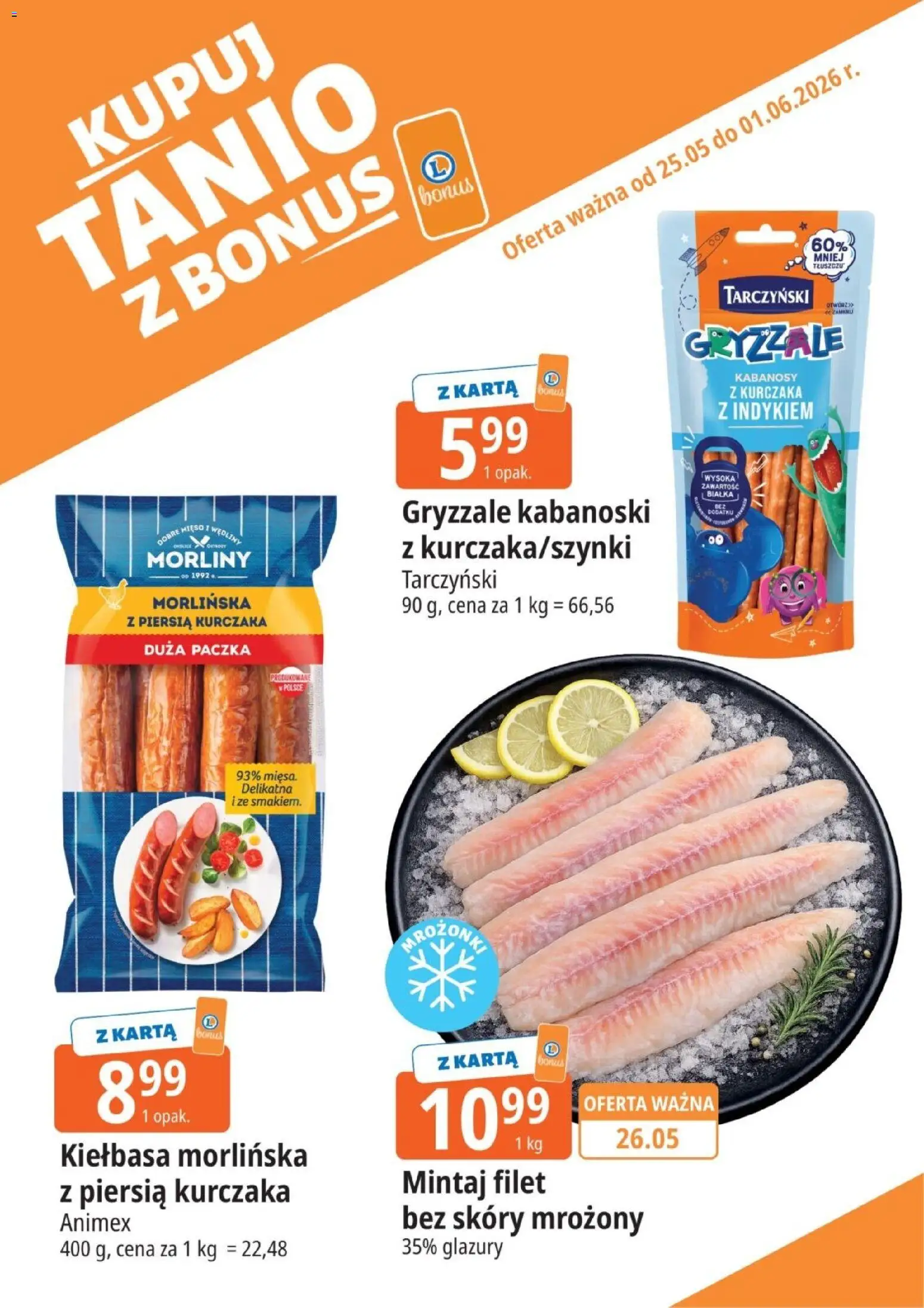 E.Leclerc gazetka - Kupony dodatkowe od 25.05.2026 | Strona: 9 | Produkty: Kiełbasa, Karta, Mięso, Kabanosy