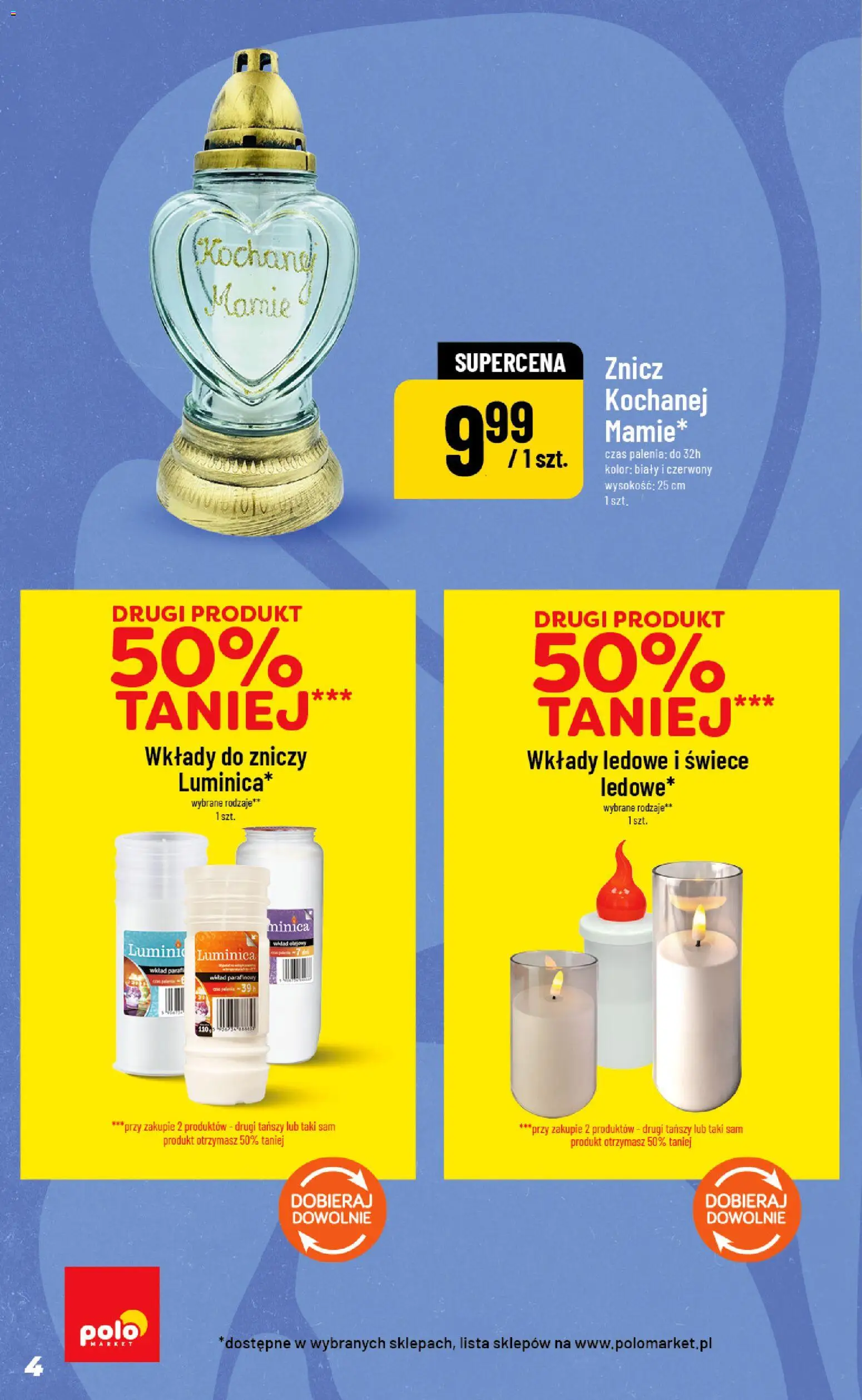 POLOmarket gazetka - Inspirujący Tydzień od 20.05.2026 | Strona: 4 | Produkty: Wkłady do zniczy, Świece