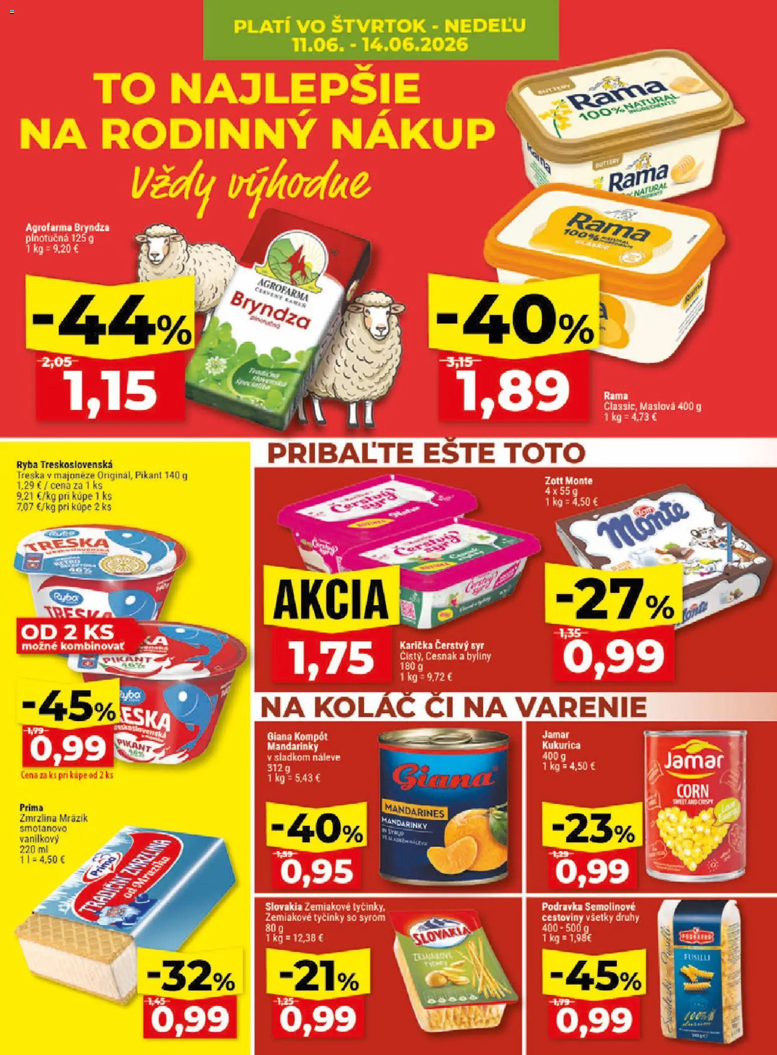 Nové Klas akcie – leták je platný od 08.06.2026 | Strana: 27 | Produkty: Bryndza, Cesnak, Mandarinky, Rama