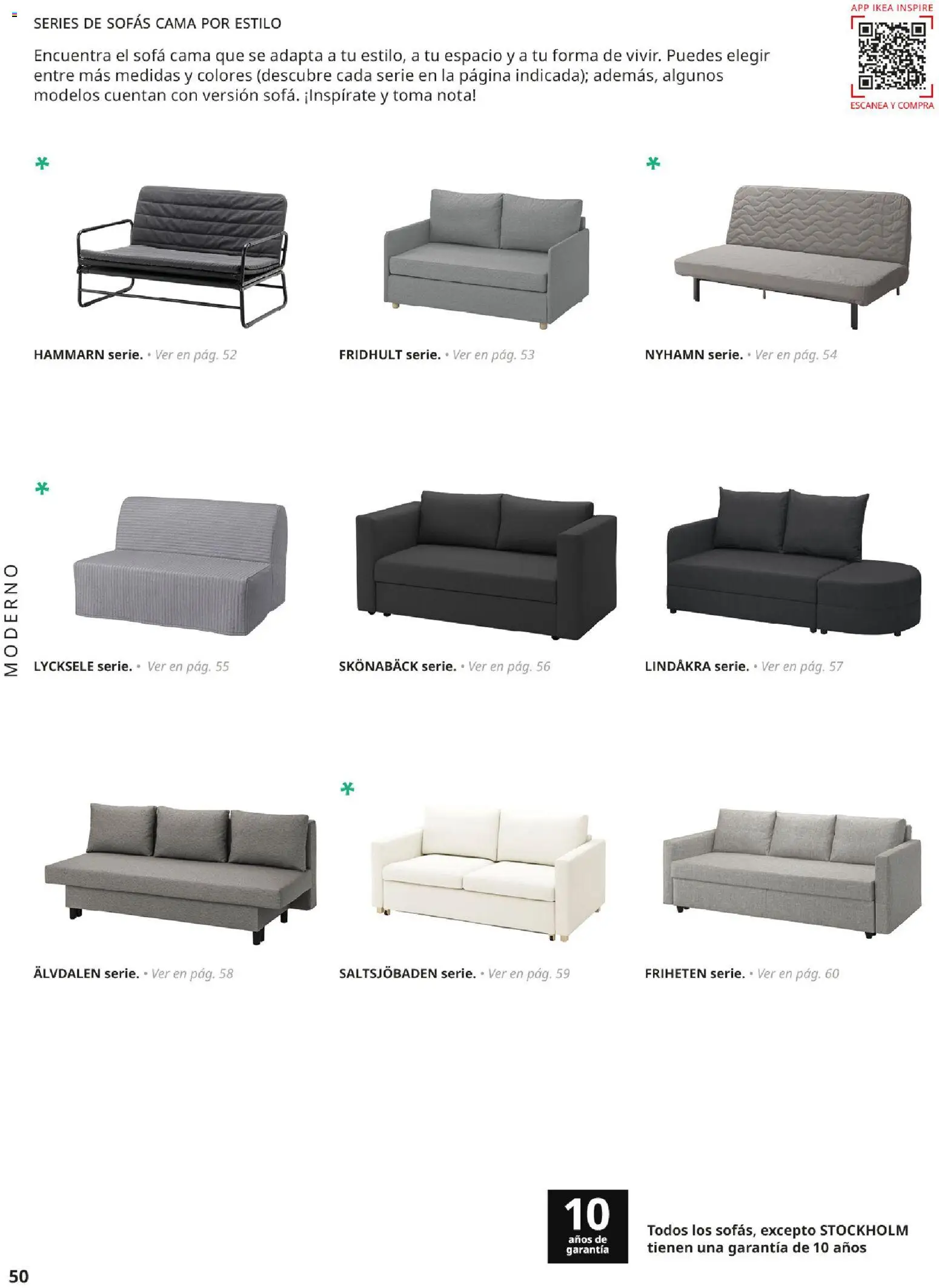 Catálogo IKEA Sofás │ válido desde el 07.05.2026 | Página: 50 | Productos: Sofá cama, Cama, Sofá