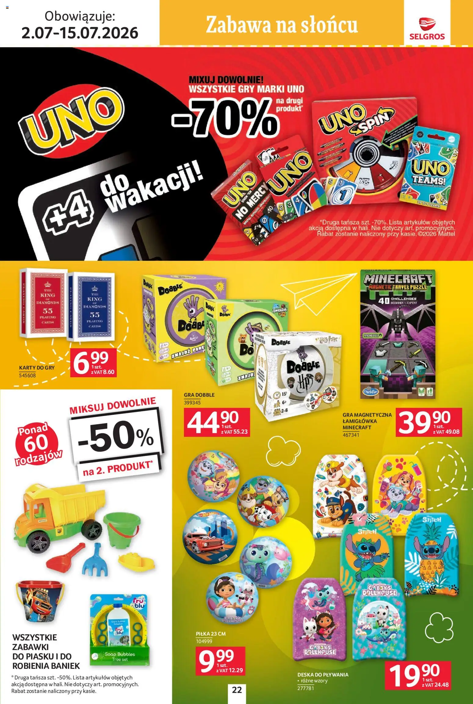 Selgros cash&carry gazetka - Urlop od 02.07.2026 | Strona: 22 | Produkty: Gra, Gry