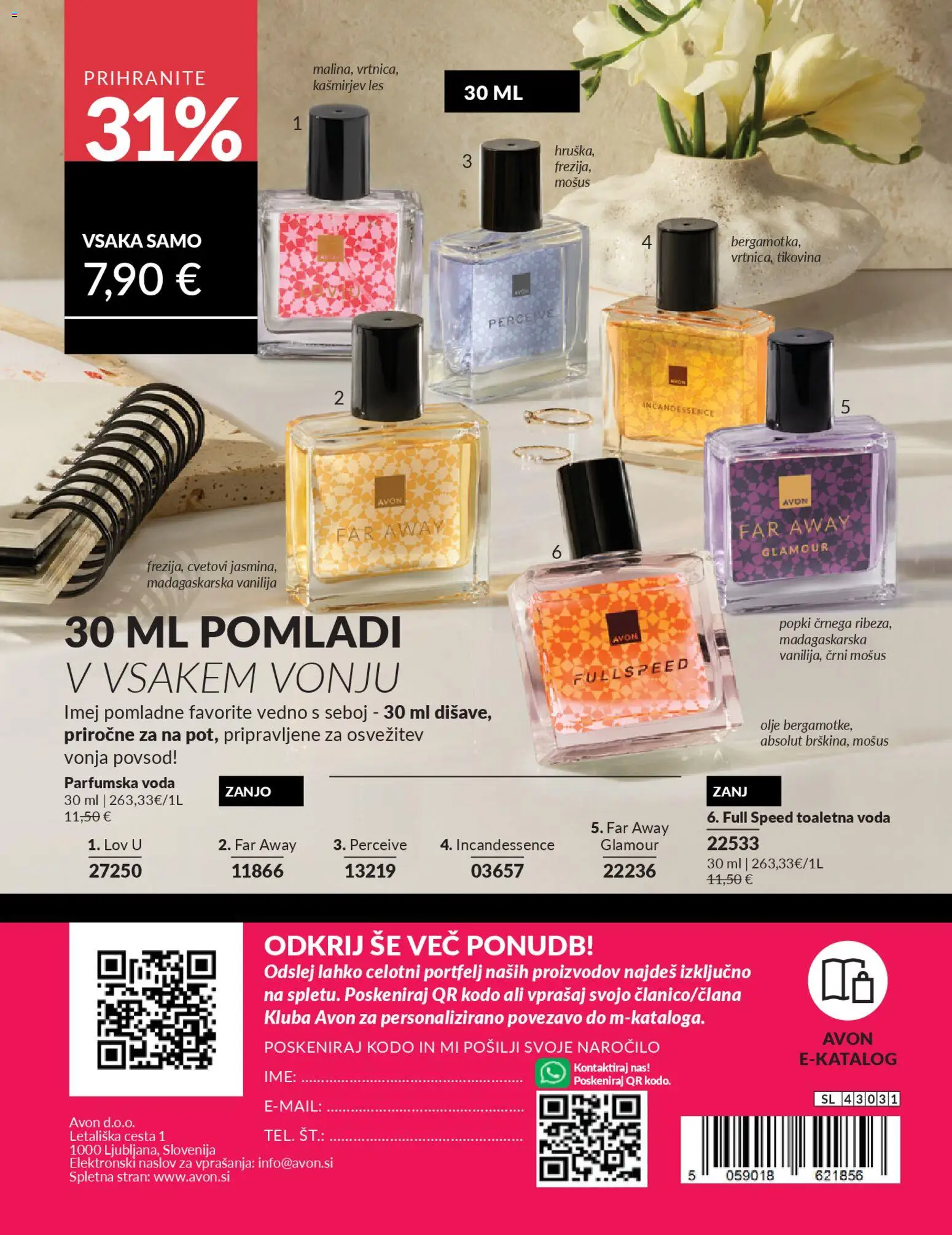 Novi Avon katalog ponudbe – veljaven od 31.03.2026 | Stran: 180 | Izdelki: Olje, Voda, Toaletna voda, Parfumska voda