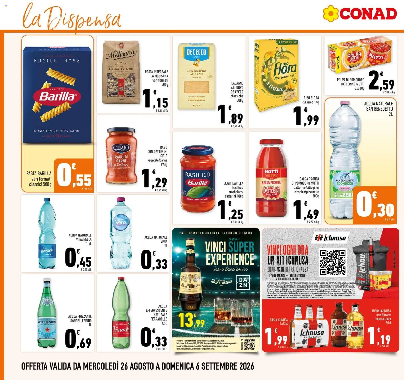 Volantino Conad del 26/08/2026 | Pagina: 14 | Prodotti: La Molisana, Salsa, Basilico, Mutti