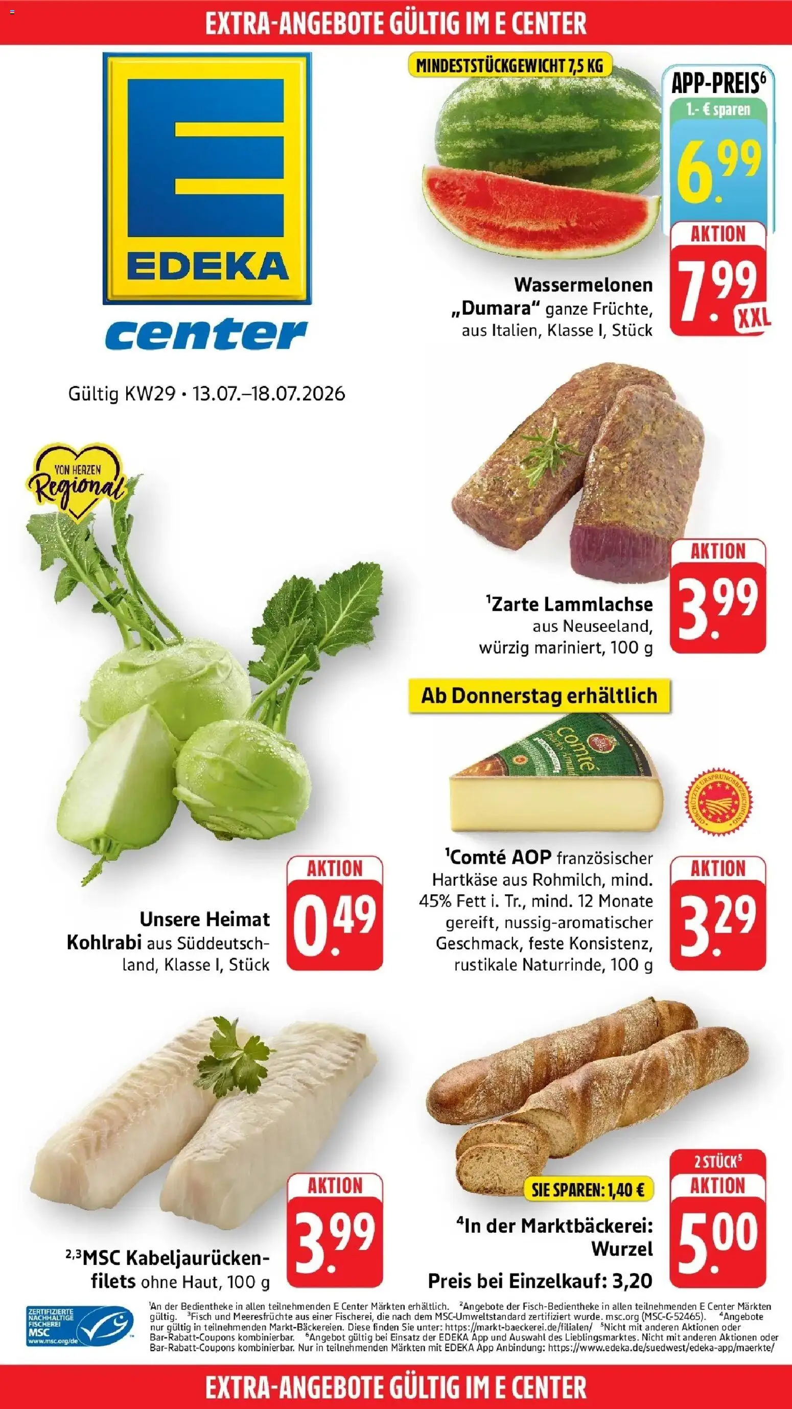 Edeka prospekt Heppenheim – gültig ab 13.07.2026 | Seite: 46 | Produkte: Kohlrabi, Fisch, Meeresfrüchte