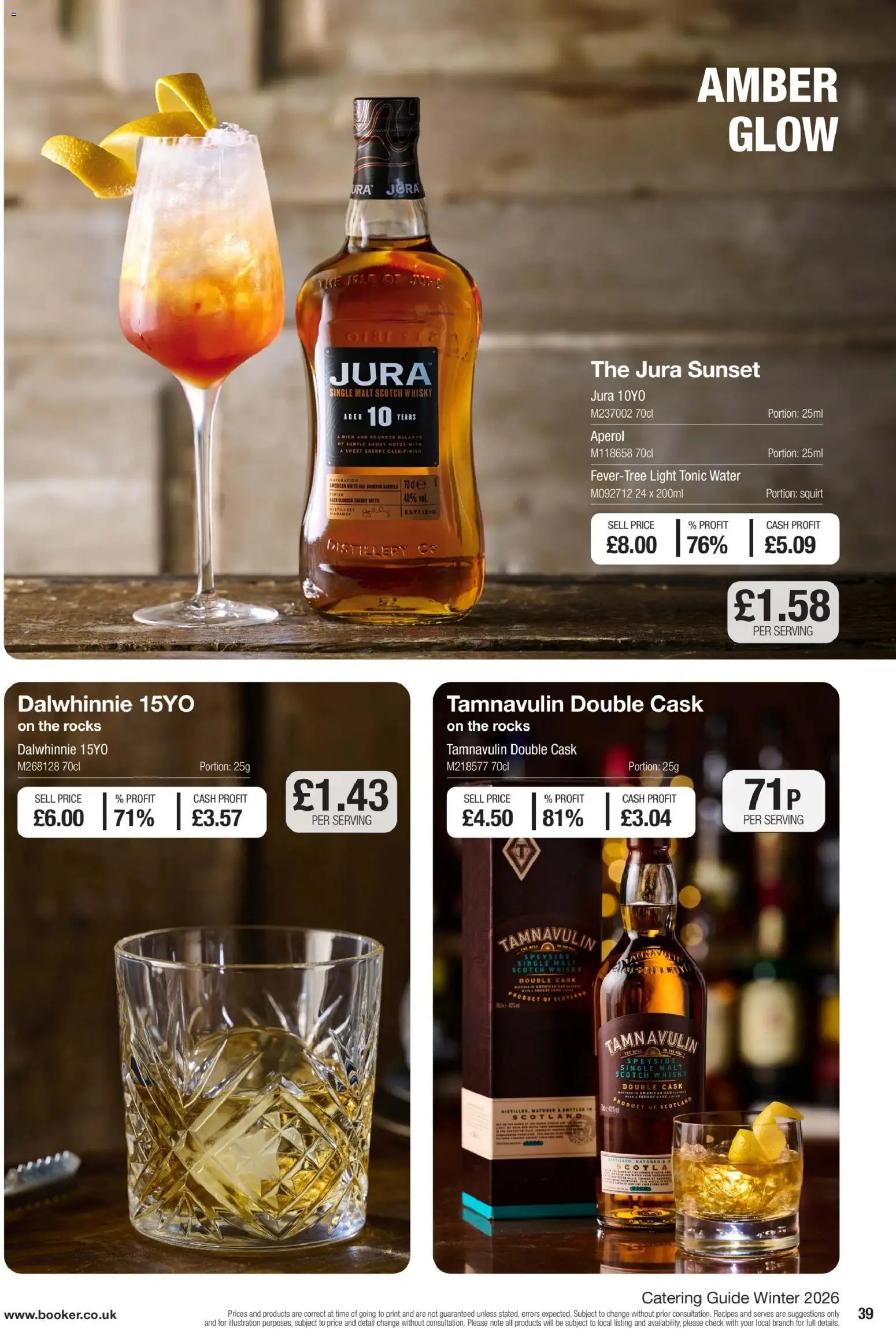 {H1} | Page: 39 | Products: Whisky, Water, Tonic, Tonic water
