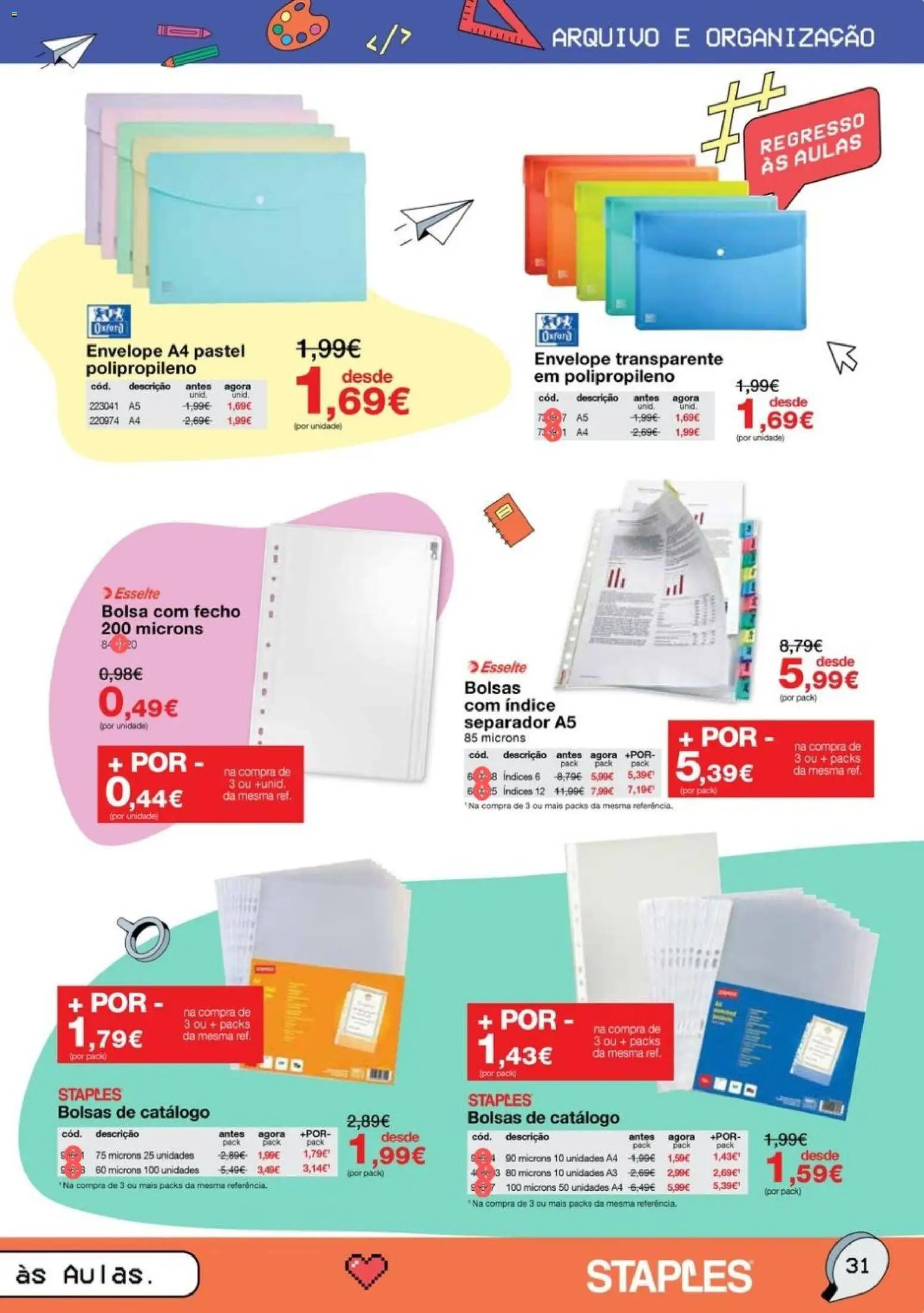 Staples Regresso às Aulas 2026 │ válido de 17/08/2026 | Página: 31 | Produtos: Bolsa