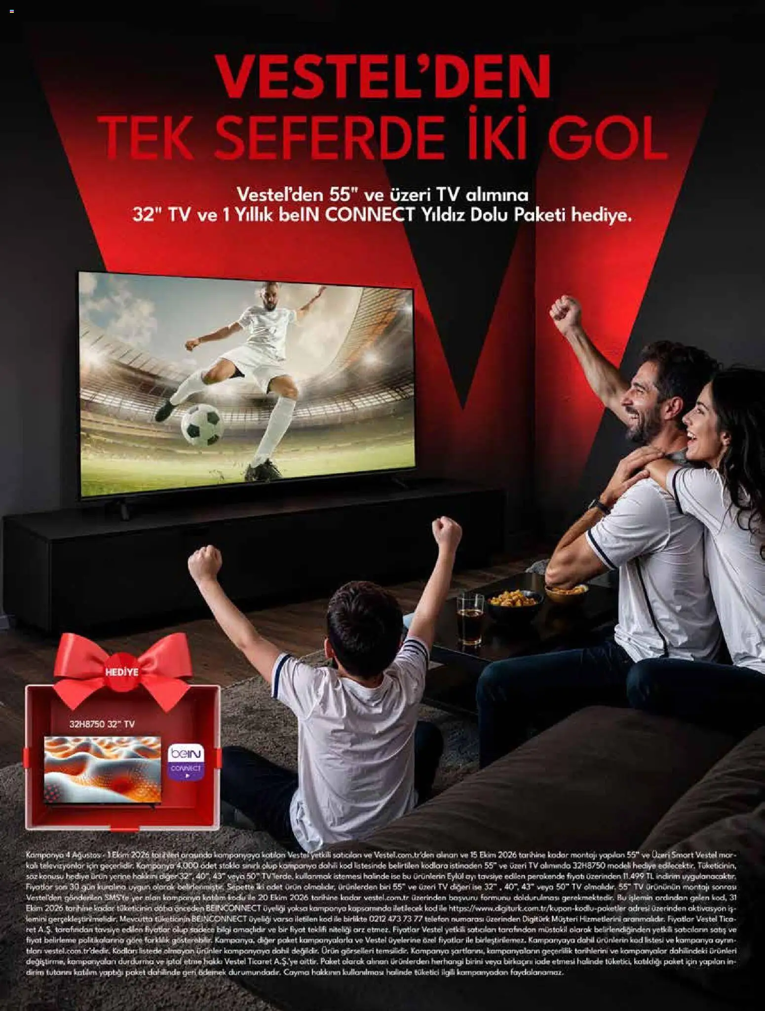 Vestel - Tüketici Elektroniği - 02 Eylül 2026 tarihinden itibaren geçerlidir | Sayfa: 10 | Ürünler: TV, Telefon