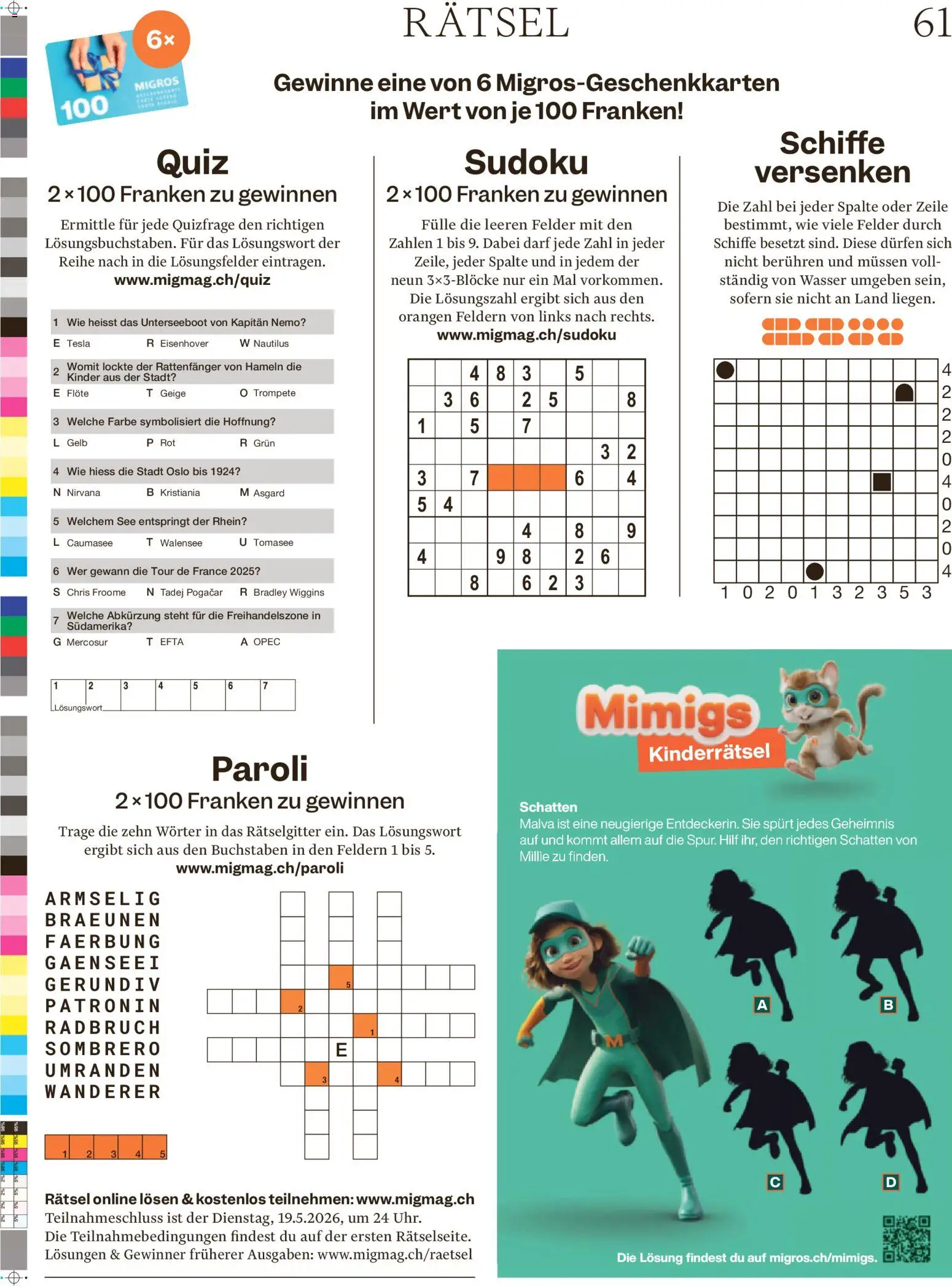 Migros aktionen Magazin – gültig ab 13.05.2026 | Seite: 61