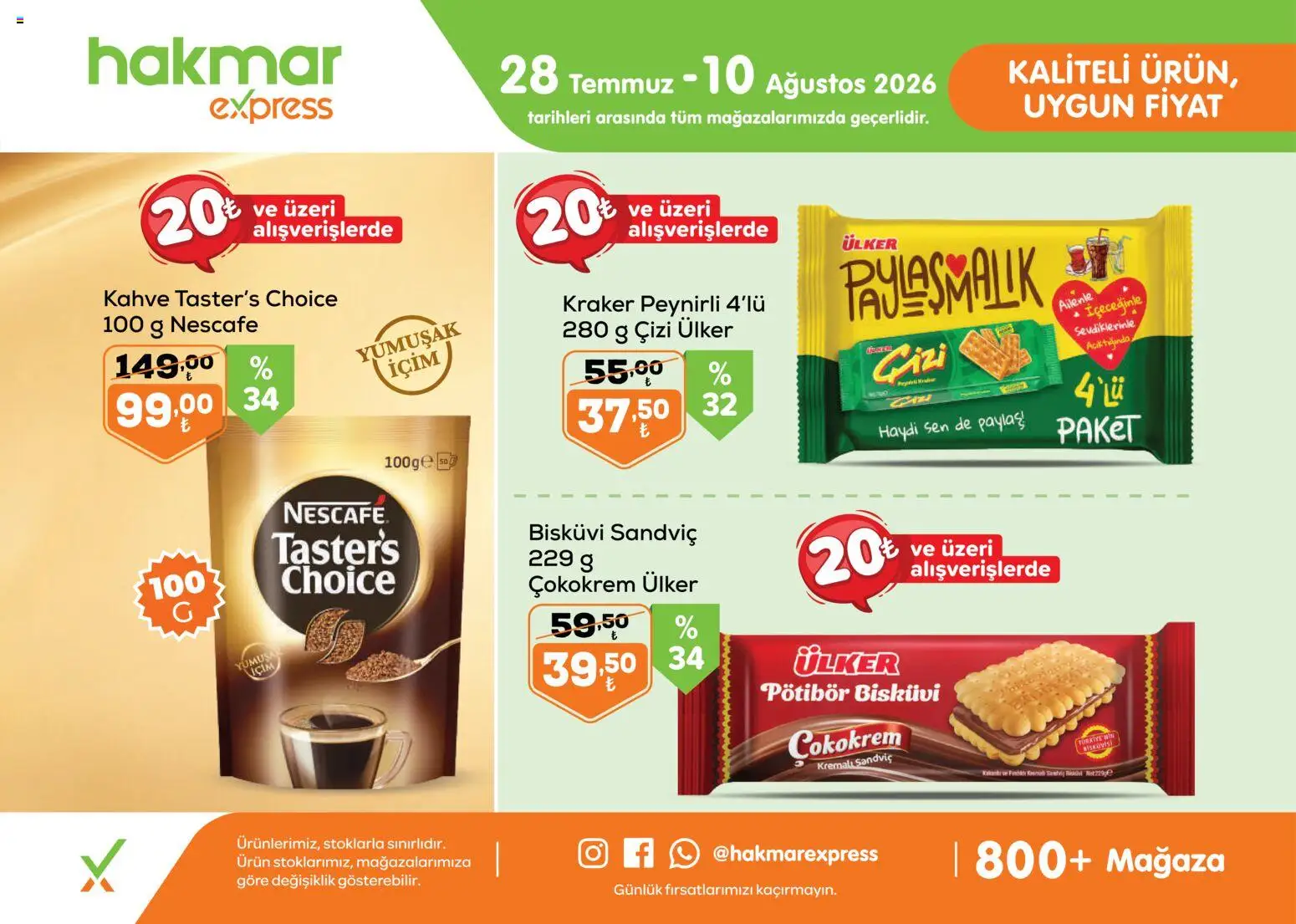 Hakmar Express - Salı Aktüel Ürünler - 28 Temmuz 2026 tarihinden itibaren geçerlidir | Sayfa: 3 | Ürünler: Kahve, Bisküvi