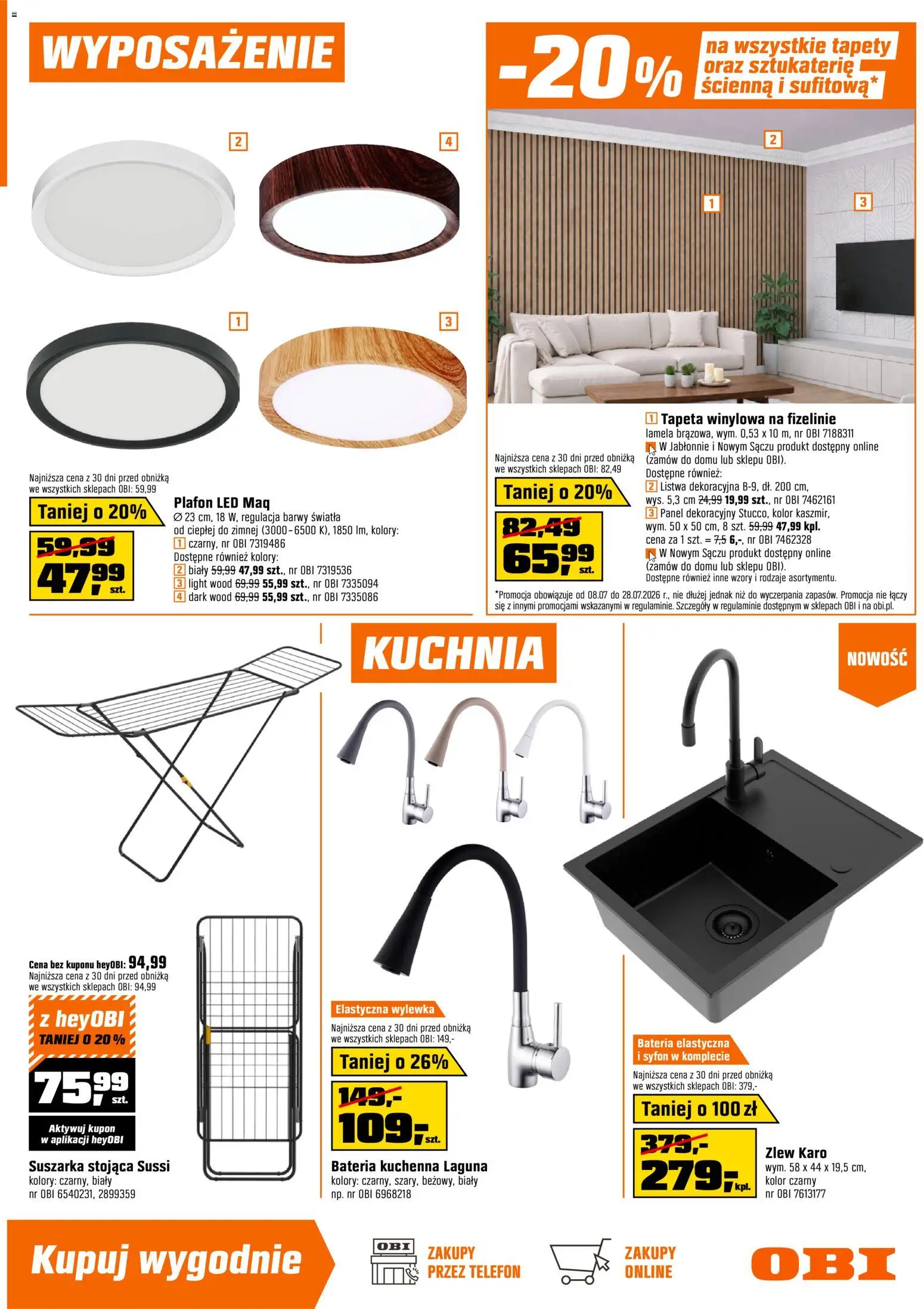OBI gazetka od 08.07.2026 | Strona: 5 | Produkty: Telefon, Suszarka, Bateria