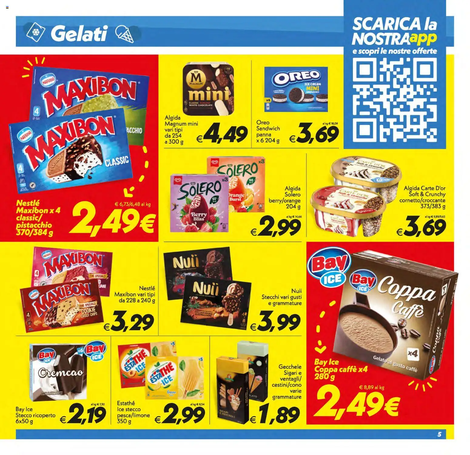 Volantino SuperConveniente del 21/07/2026 | Pagina: 5 | Prodotti: Caffè, Panna, Gelato, The