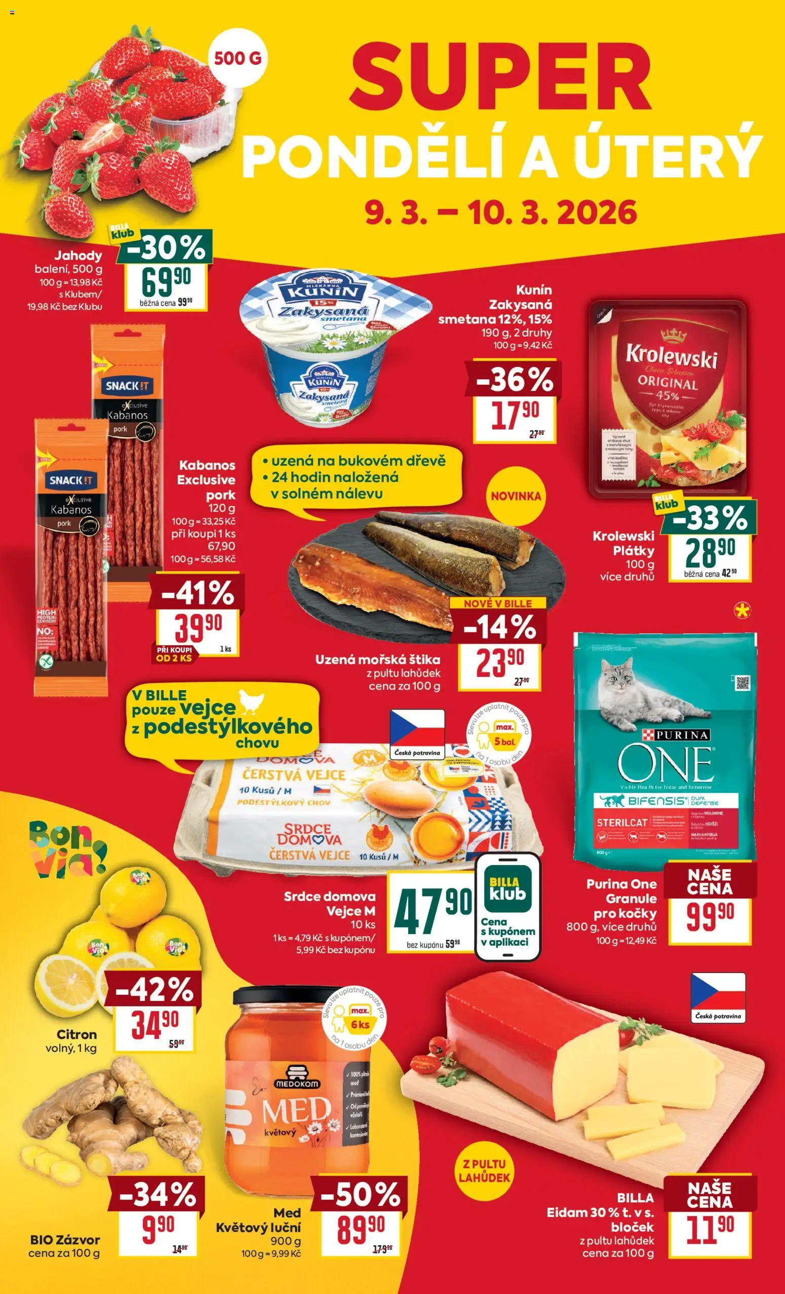 Billa Velký leták od 04.03.2026 | Strana: 30 | Produkty: Purina, Granule, Smetana, Eidam
