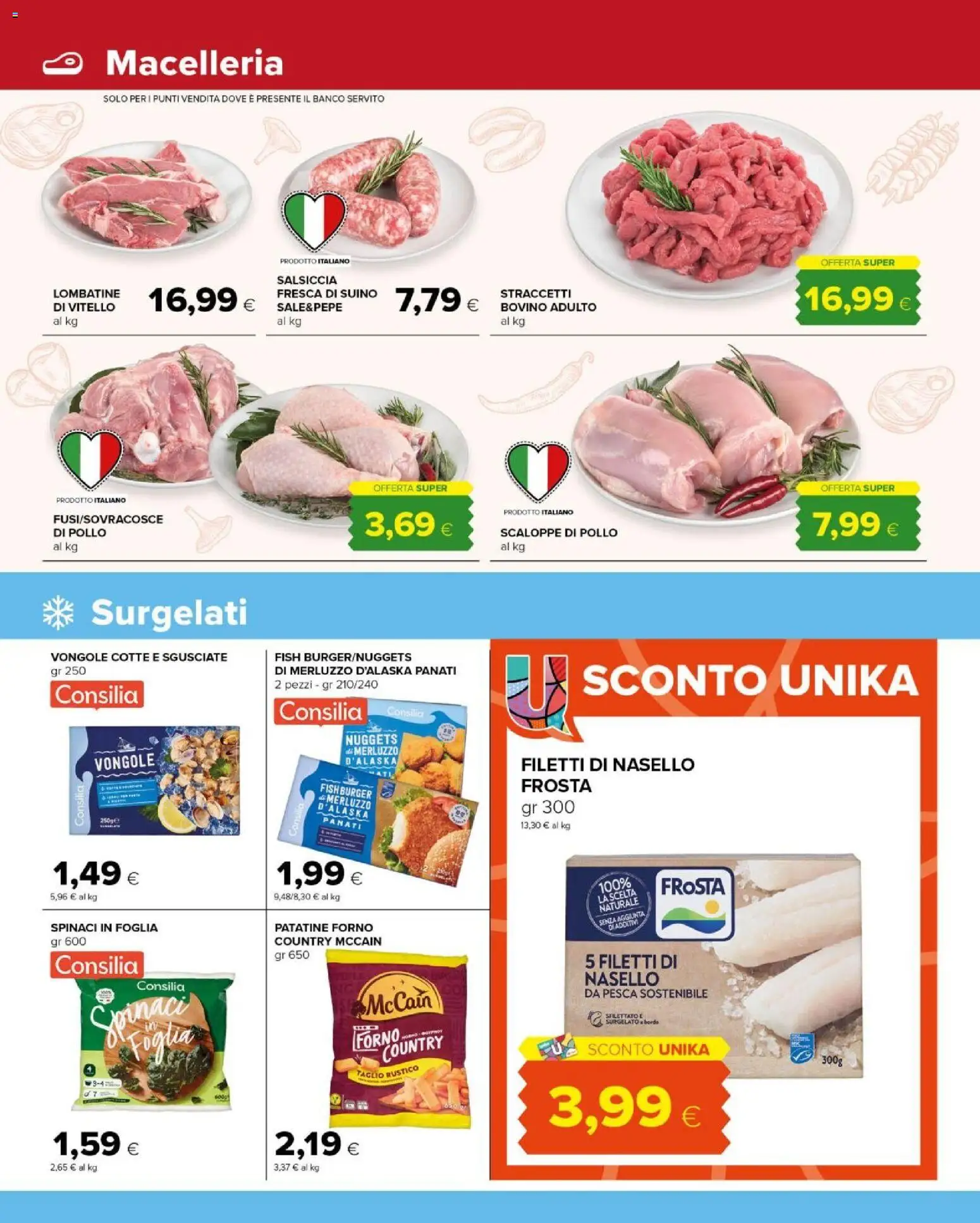 Volantino Tigre del 16/09/2026 | Pagina: 4 | Prodotti: Pollo, Merluzzo, Taglio, Nasello