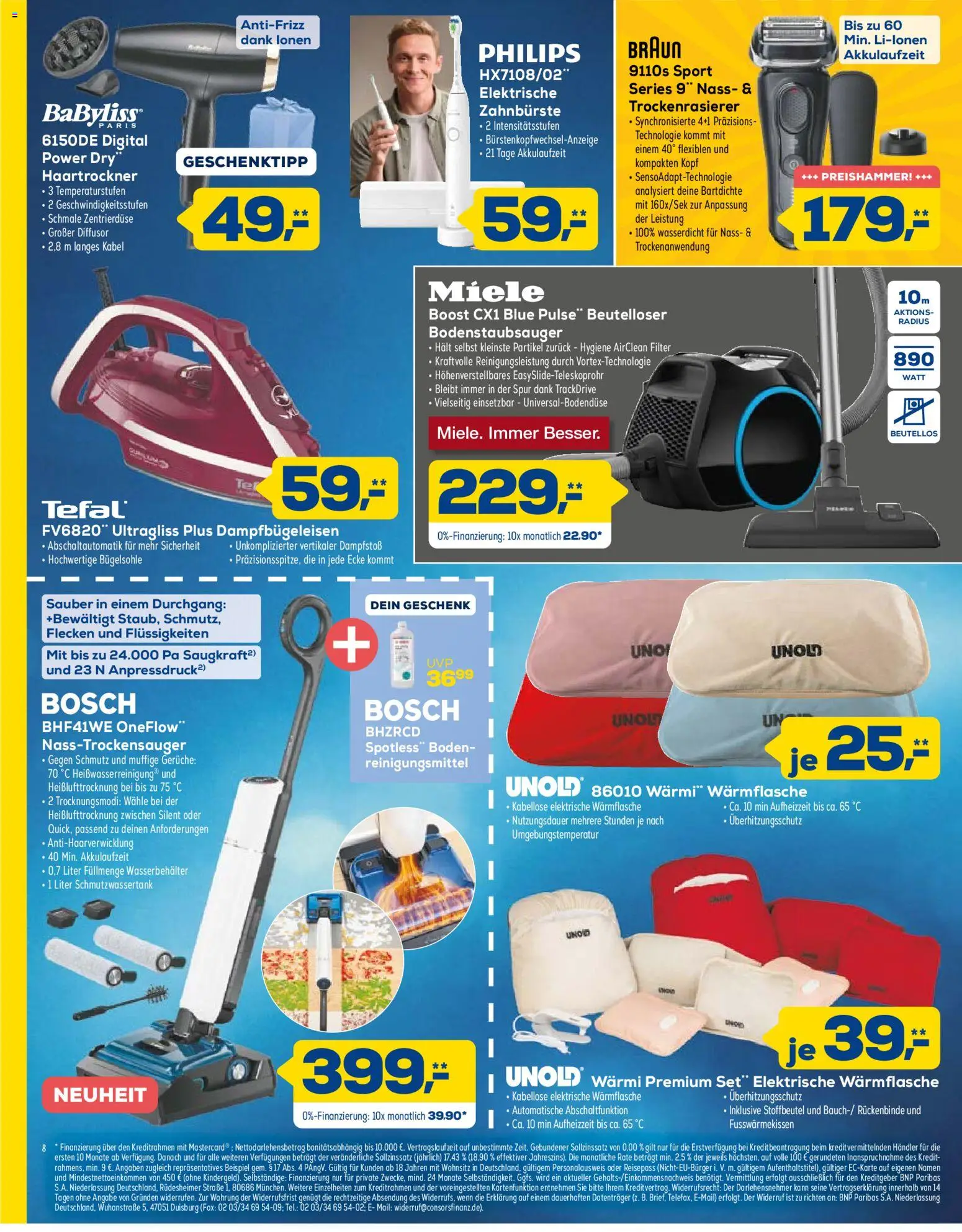 Euronics Prospekt – gültig ab 03.10.2026 | Seite: 8 | Produkte: Miele, Haartrockner, Elektrische zahnbürste, Zahnbürste