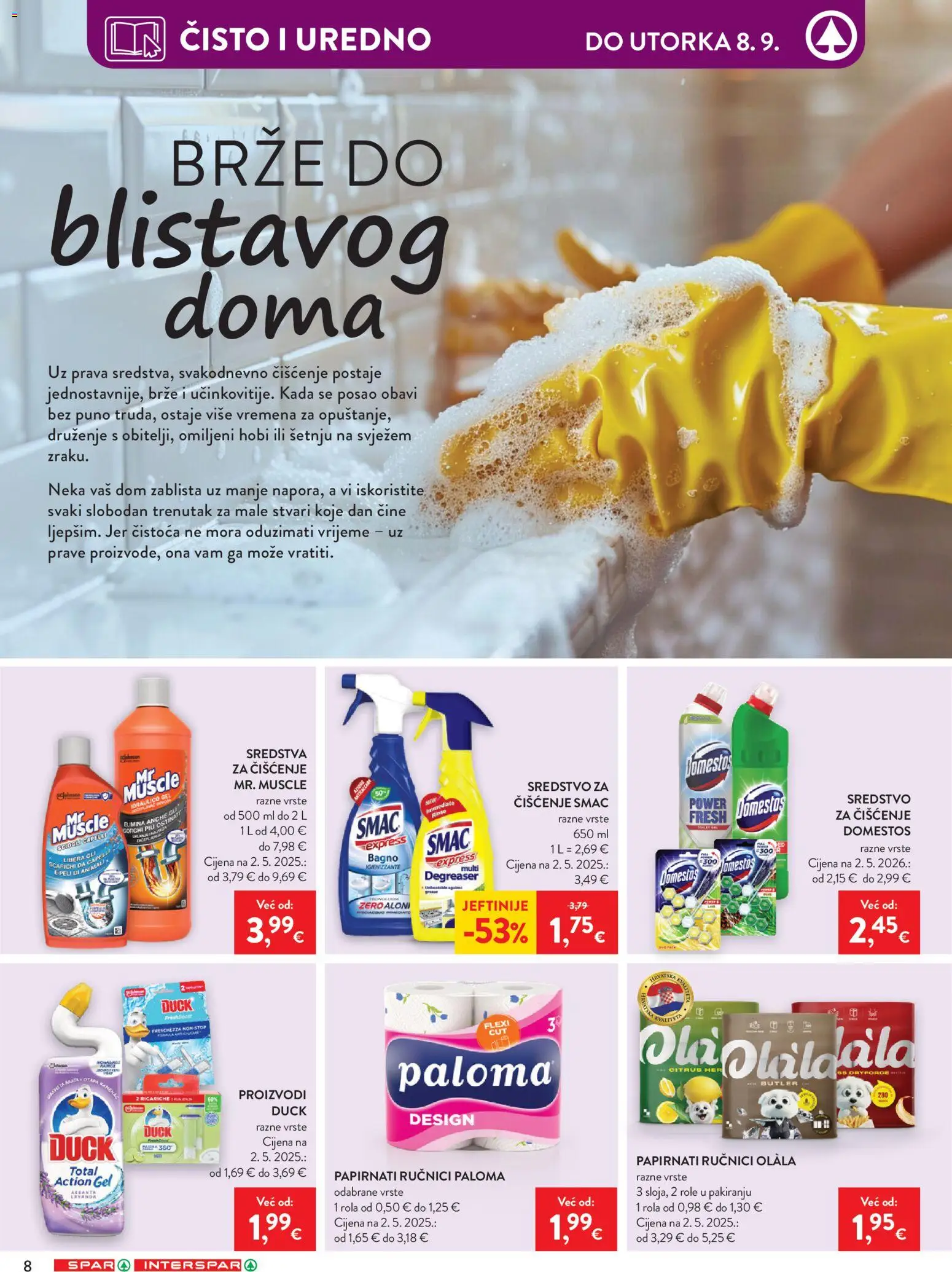 Interspar katalog | vrijedi od 02.09.2026 | Stranica: 24 | Proizvodi: Role, Domestos, Smac, Lavanda