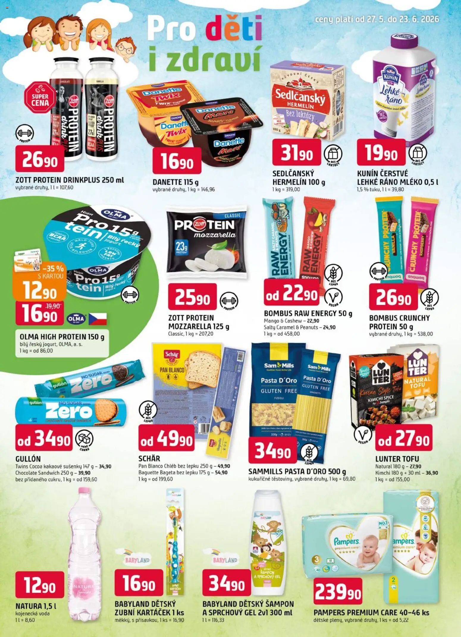 Trefa leták od 27.05.2026 | Strana: 8 | Produkty: Sprchový gel, Jogurt, Hermelín, Protein