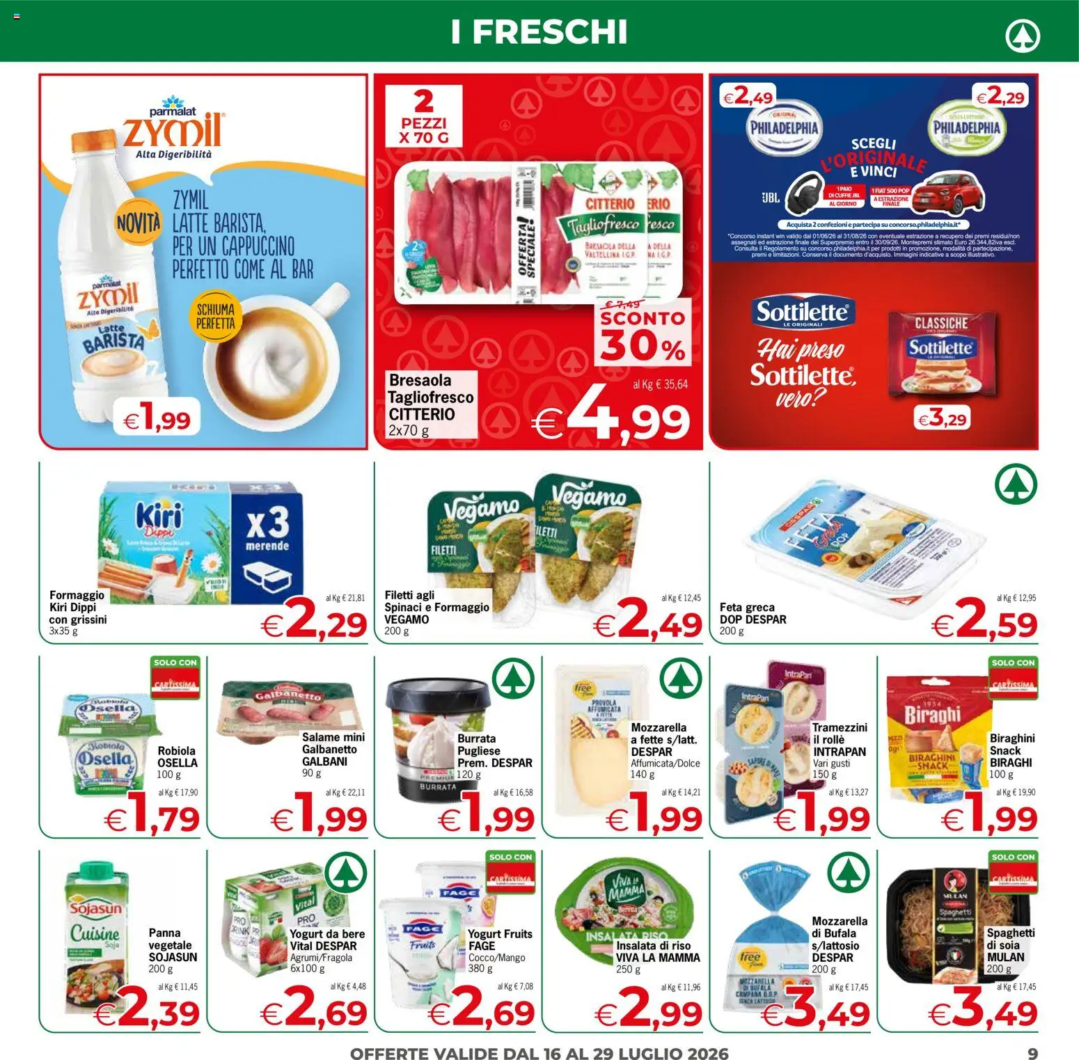 Volantino Eurospar del 16/07/2026 | Pagina: 9 | Prodotti: Riso, Bresaola, Cuffie, Grissini