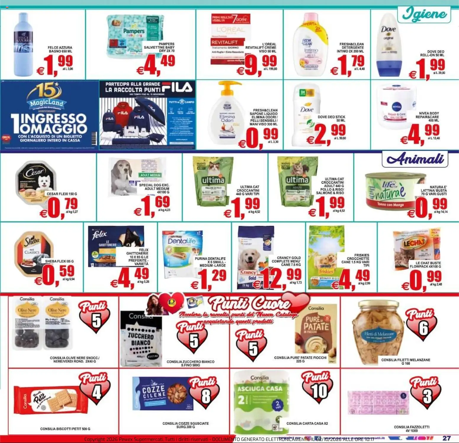 Volantino Pewex del 02/10/2026 | Pagina: 27 | Prodotti: Sapone, Biscotti, Olive, Crocchette