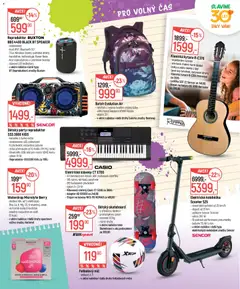 Náhled letáku Globus leták - Škola od 29.07.2026 | Strana: 21 | Produkty: Elektrická koloběžka, Kytara, Fotbalový míč, Skateboard