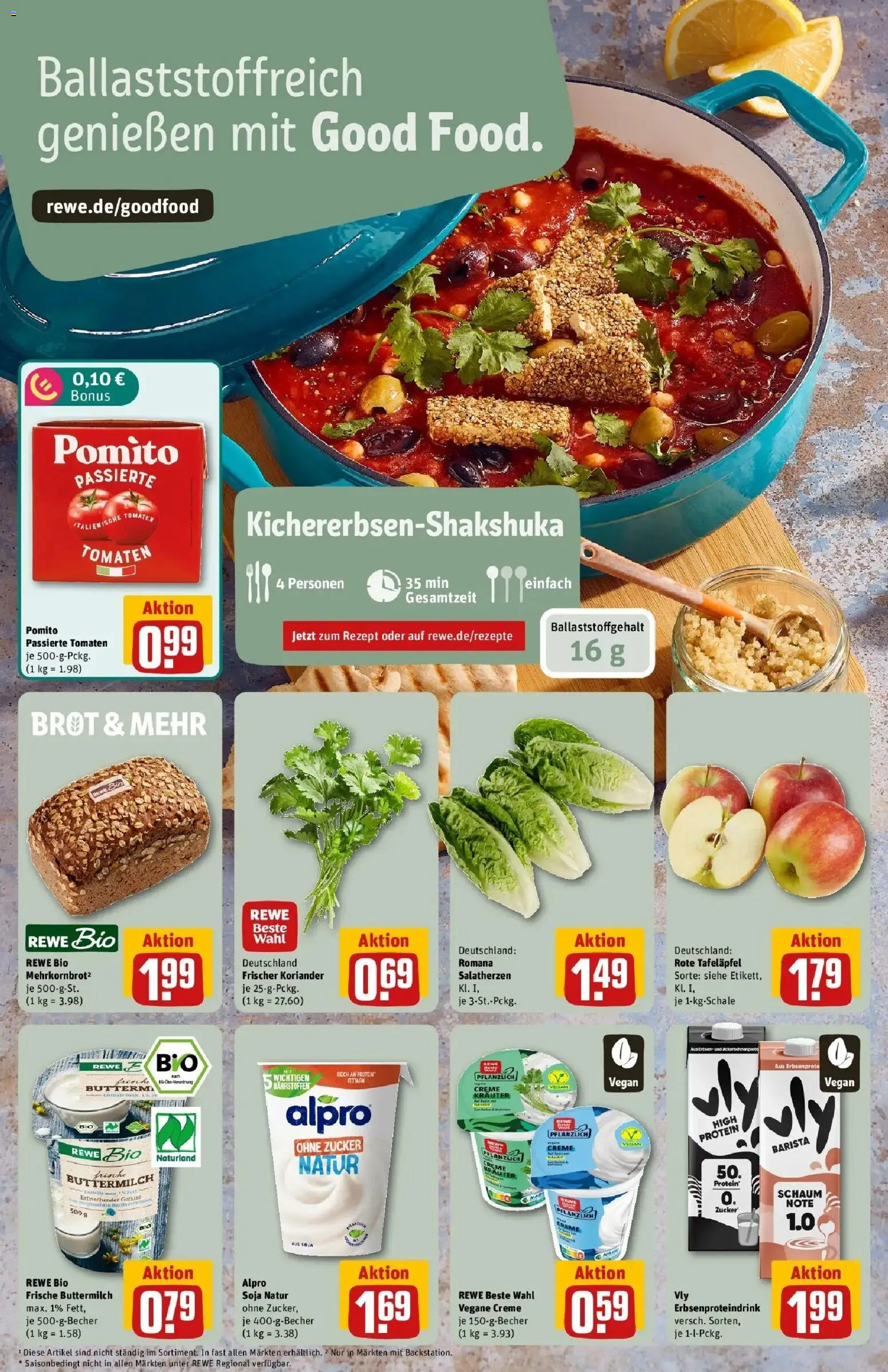 REWE Prospekt ab 07.09.2026 zum Blättern » Angebote | Seite: 4 | Produkte: Buttermilch, Tomaten, Creme, Zucker