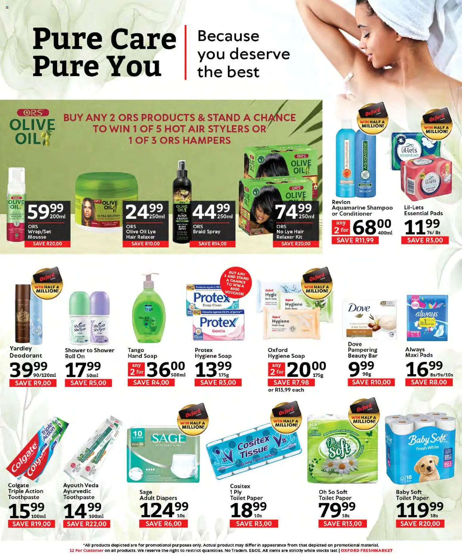 New Oxford Freshmarket catalogue – valid from 30/09/2026 | Page: 14 | Products: Diapers, Oil, Toothpaste, Paper