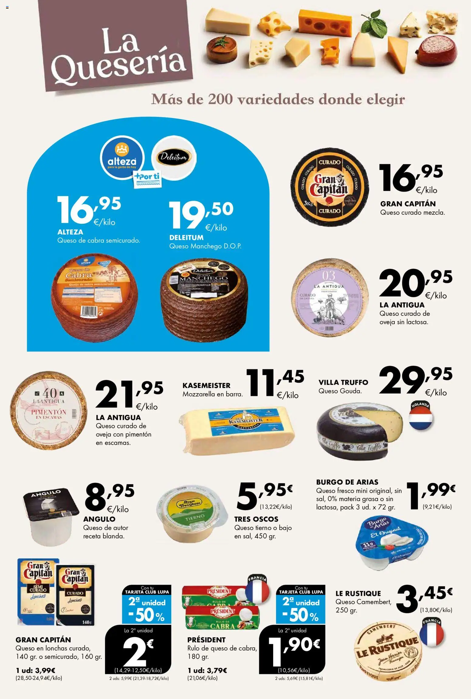 Lupa Supermercados folleto │ válido desde el 03/09/2026 | Página: 7 | Productos: Queso Camembert, Queso, Queso fresco, Queso de cabra