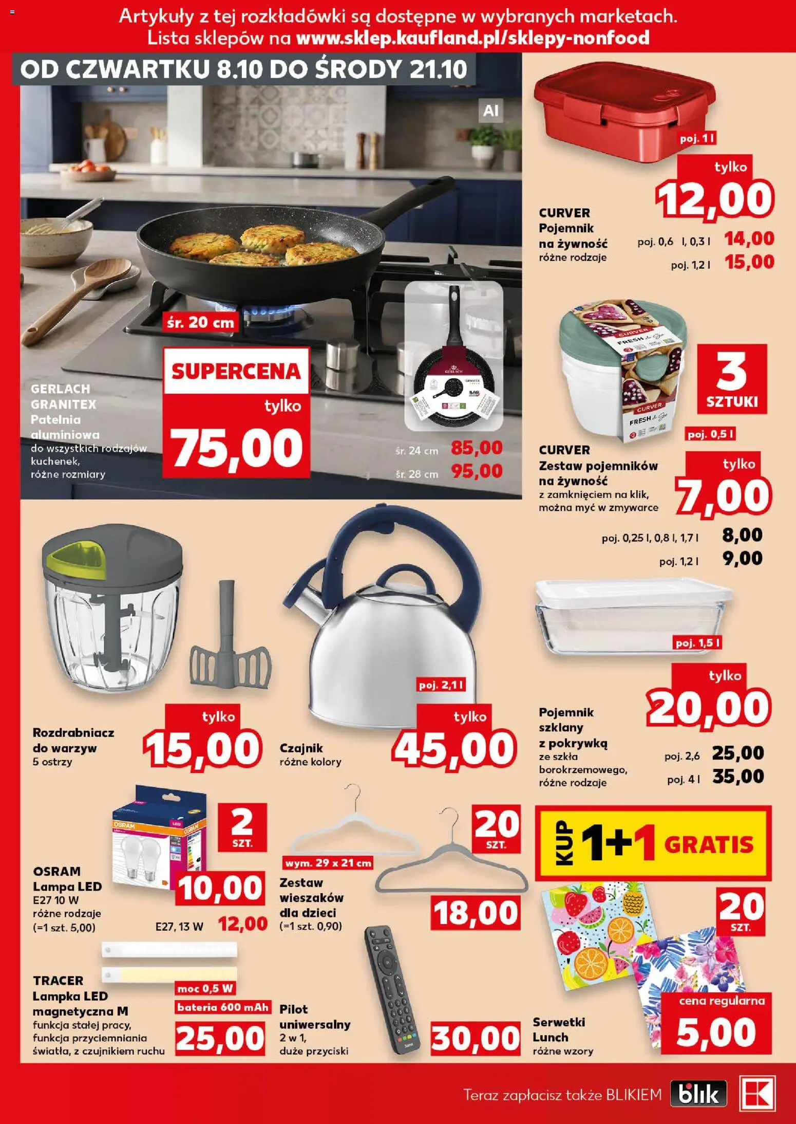 Kaufland Polsko leták - Złap okazje od 08.10.2026 | Strana: 16 | Produkty: Lunch, Lampa, LED