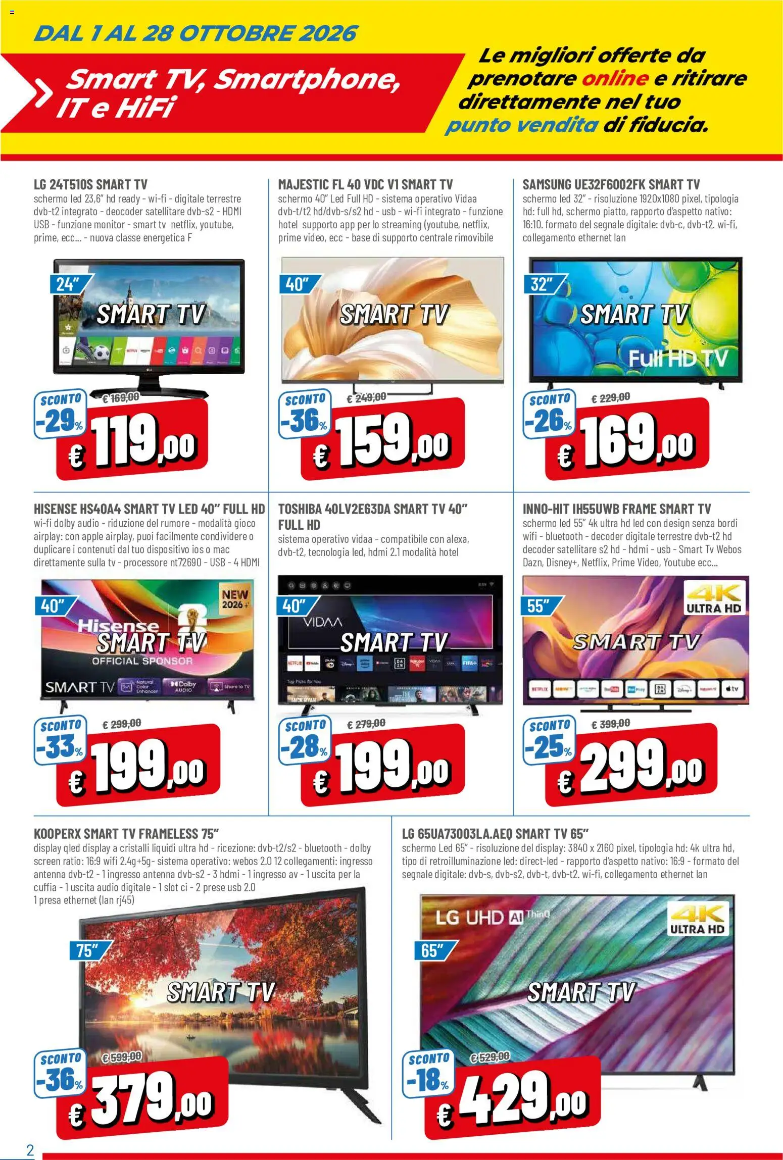 Volantino D Più del 01/10/2026 | Pagina: 2 | Prodotti: Schermo, Monitor, Decoder, USB