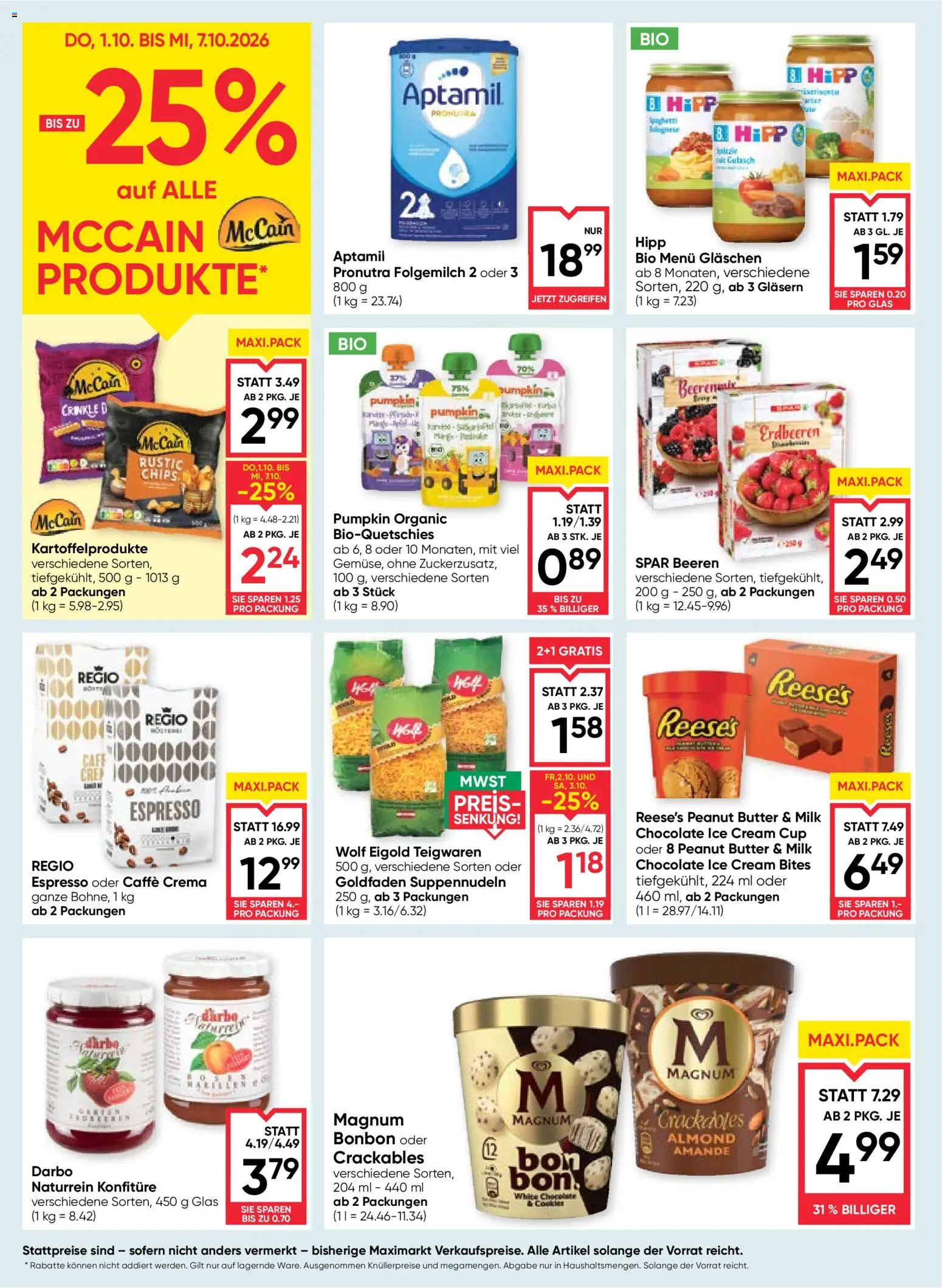 Maximarkt maxi.wochenende gültig ab 01.10.2026 | Seite: 10 | Produkte: Erdbeeren, Chips, Butter