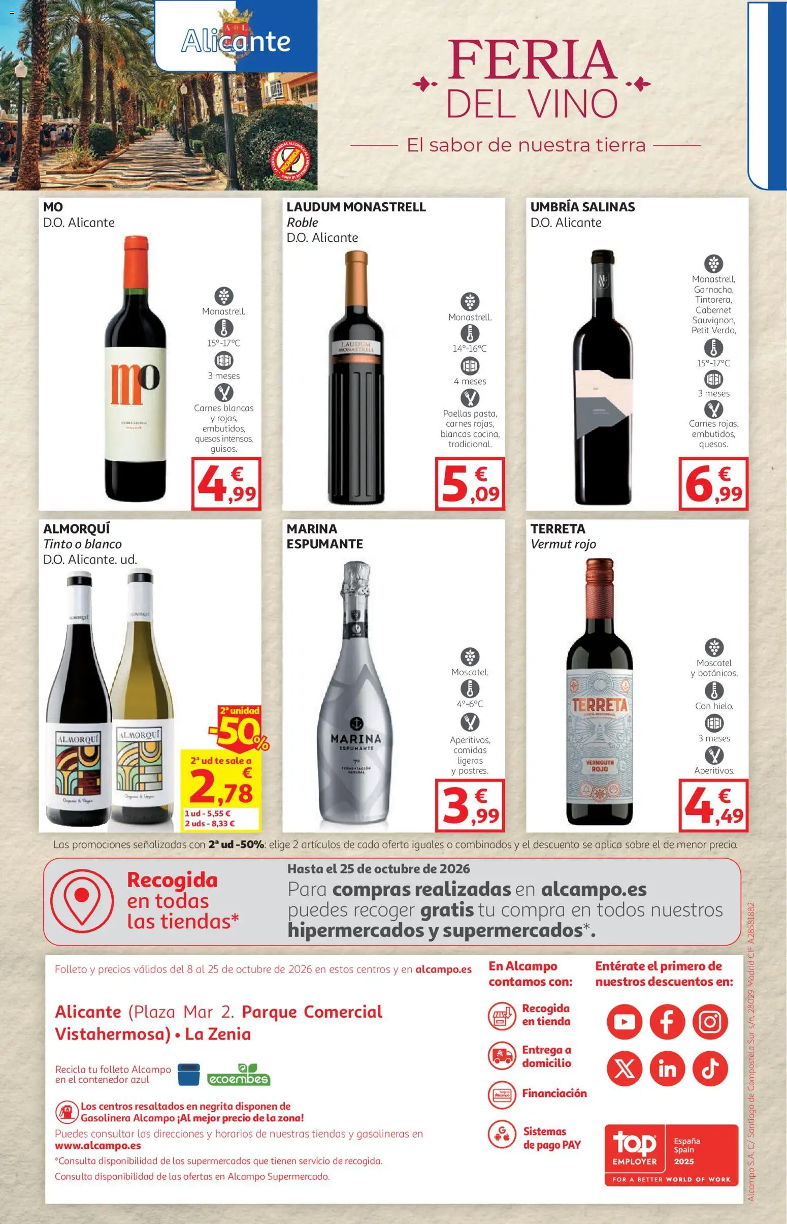 Alcampo - HG Alicante │ válido desde el 08/10/2026 | Página: 36 | Productos: Vermut, Vino, Té, Tierra