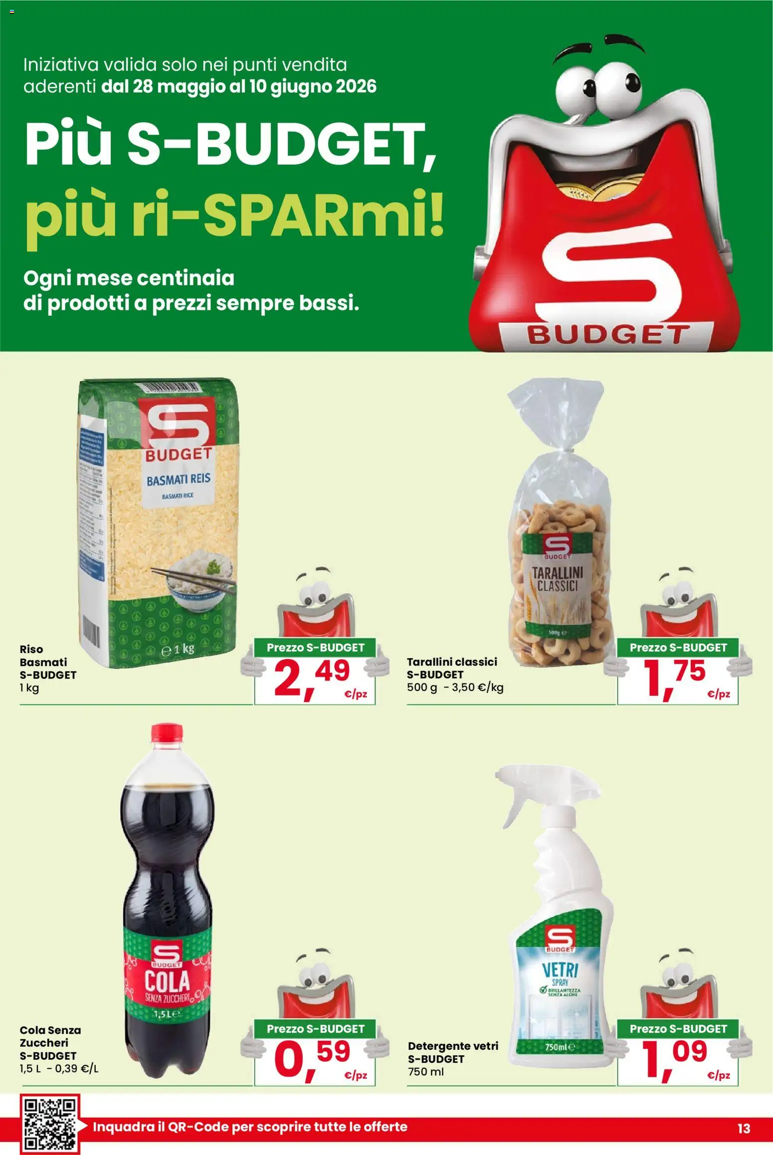 Volantino Despar del 28.05.2026 | Pagina: 13 | Prodotti: Riso, Detergente