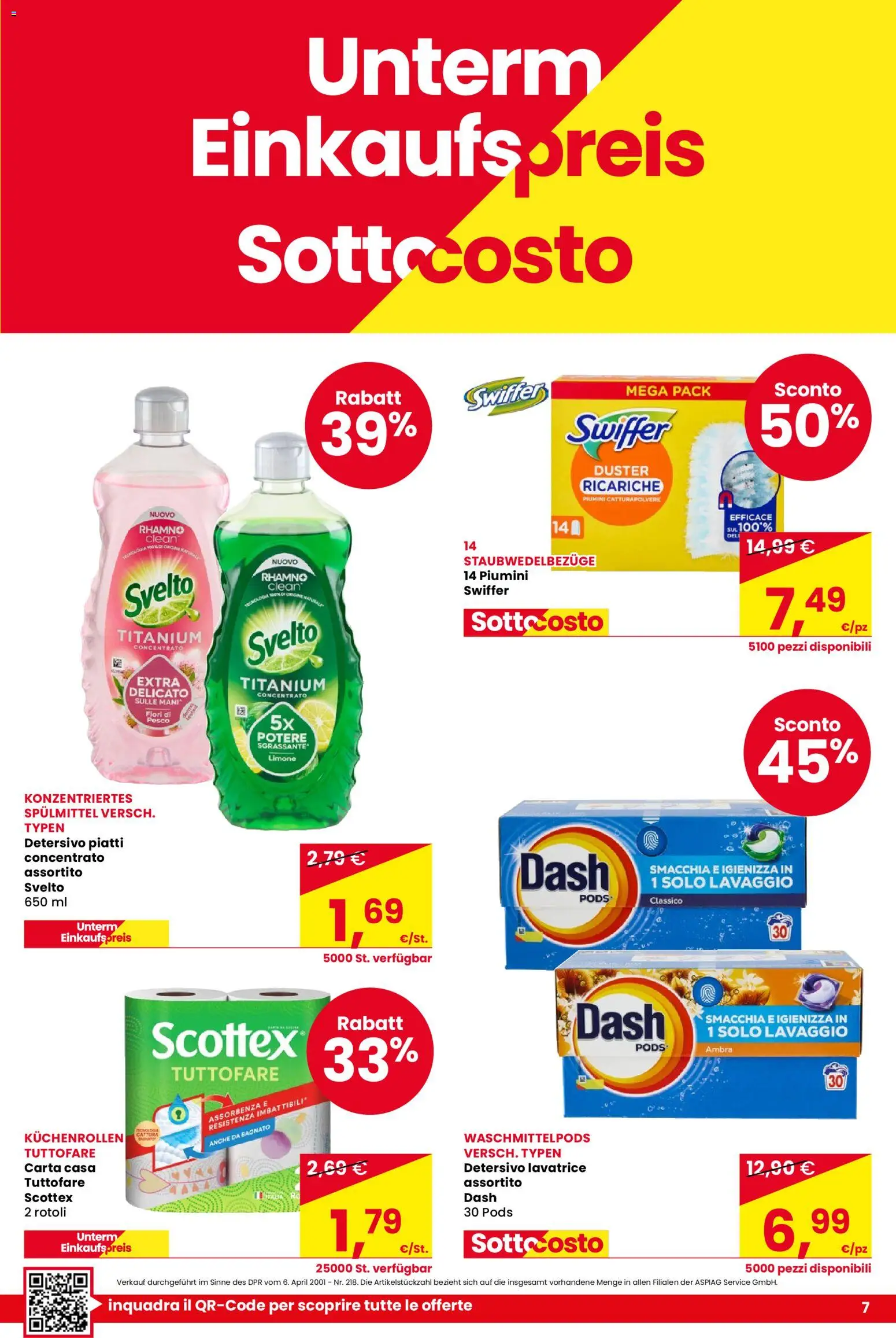 Volantino Despar del 01/10/2026 | Pagina: 7 | Prodotti: Piatti, Limone, Lavatrice