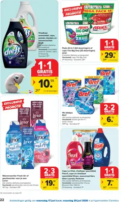 Carrefour Folder week 25 - Voorbeeld van een folder van Carrefour, geldig van 17.06.2026 | Pagina: 22 | Producten: La, Gel, Was, Wasmiddel