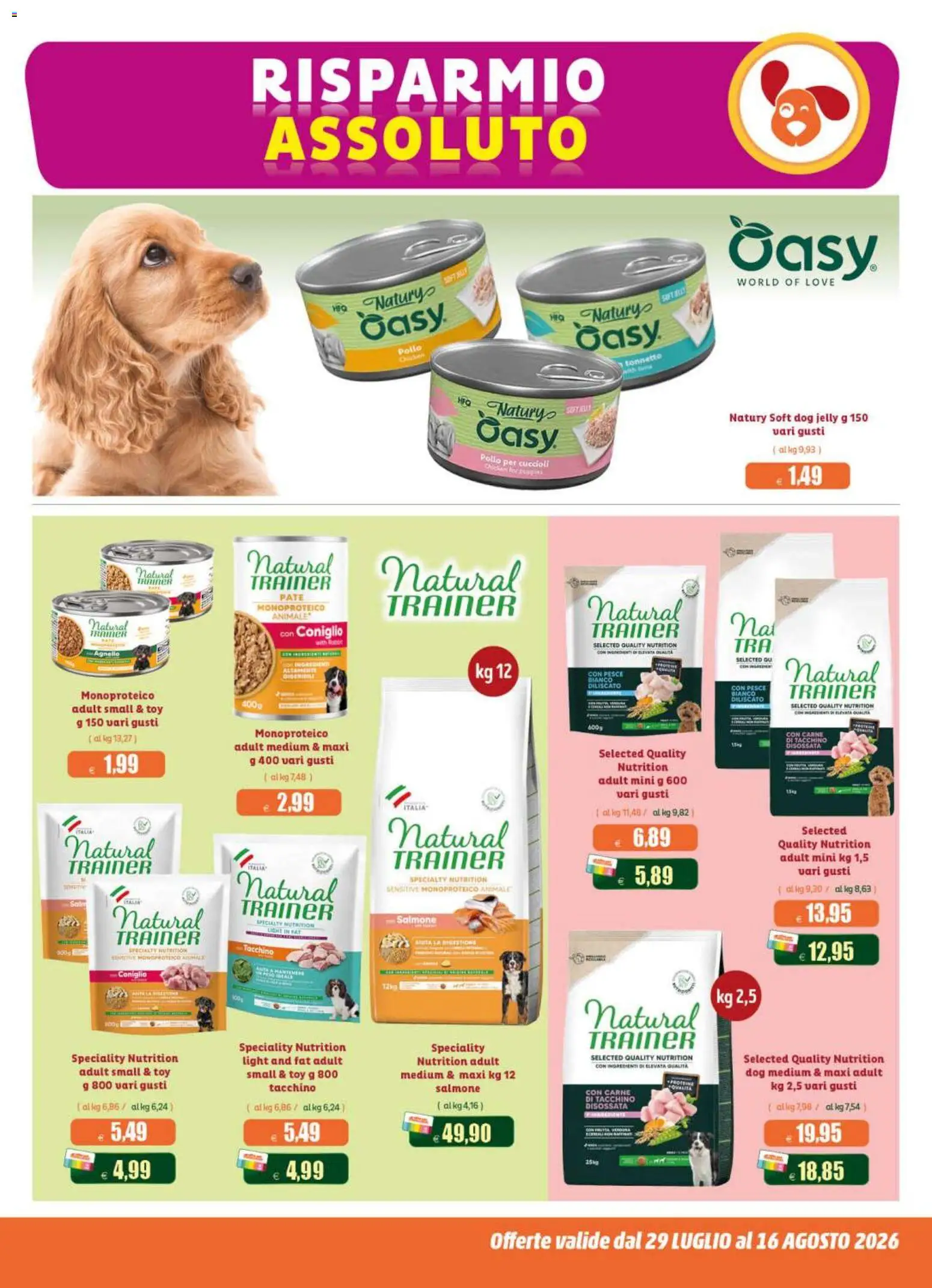 Volantino Elite Supermercati del 29/07/2026 | Pagina: 3 | Prodotti: Paté, Pesce, Tacchino, Agnello