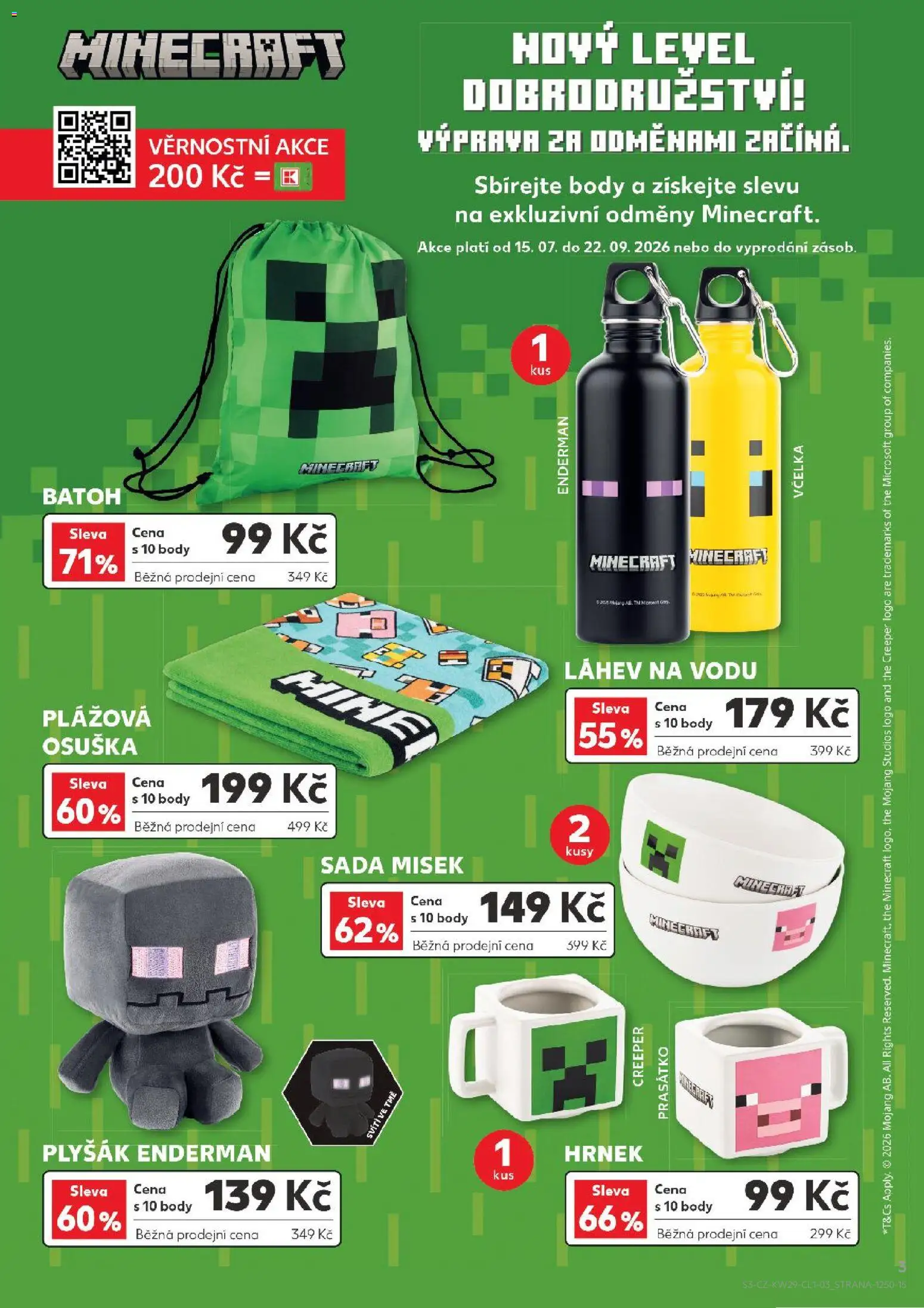Kaufland leták - Liberec od 15.07.2026 | Strana: 3 | Produkty: Hrnek, Plážová osuška, Láhev, Plyšák