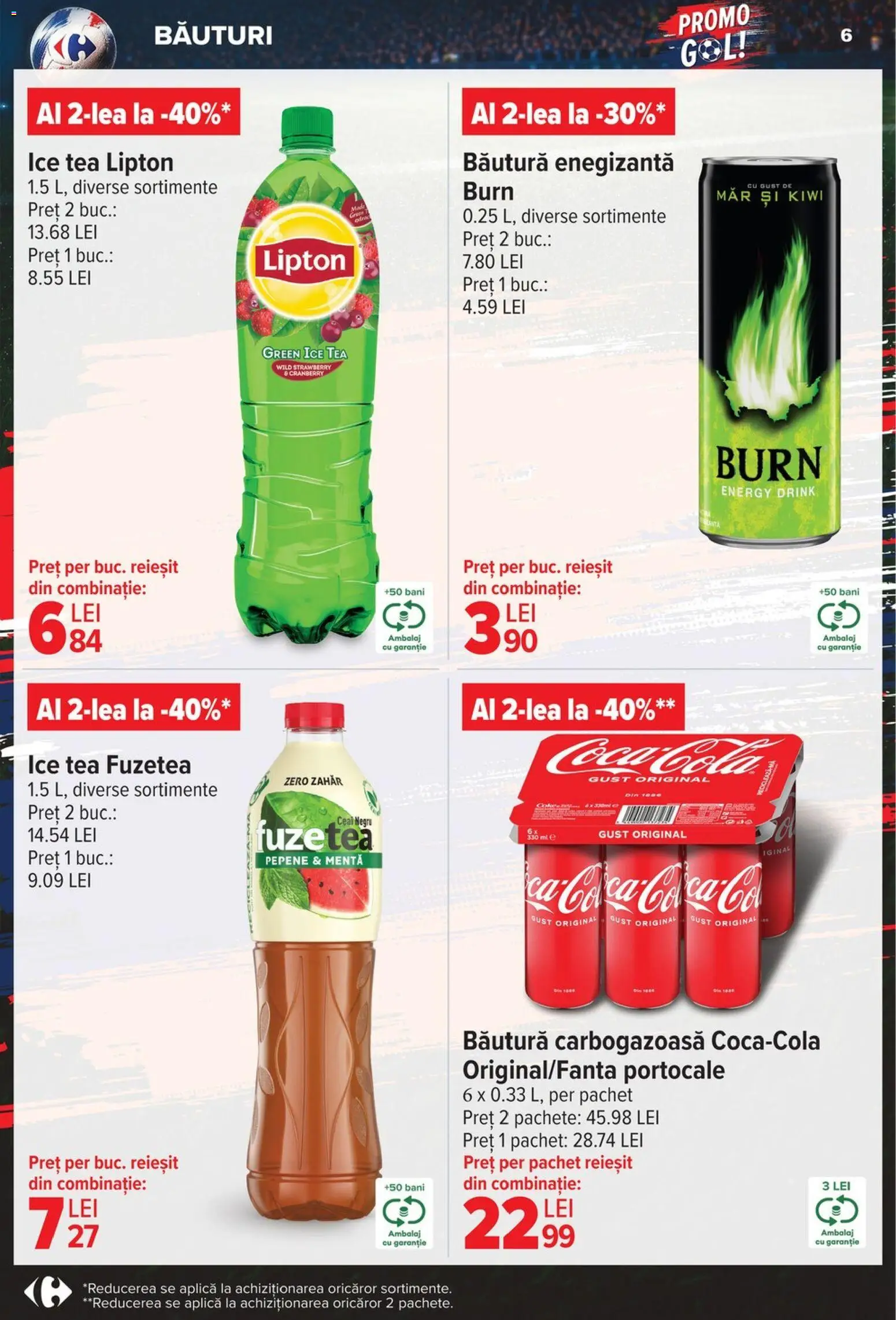 Noul catalog Carrefour – valabil de la 03.06.2026 | Pagină: 6 | Produse: Portocale, Ice tea, Kiwi, Zahăr