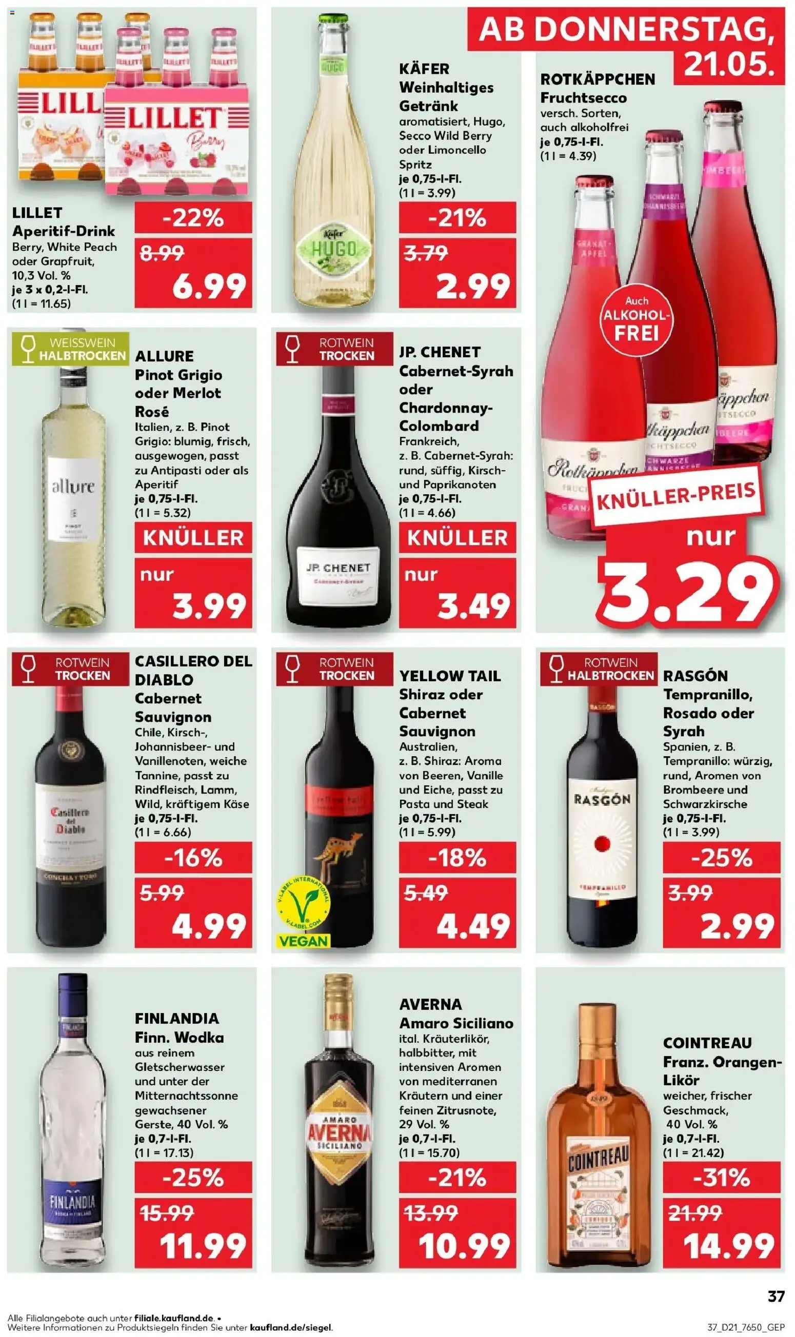 Kaufland Prospekt Vöhringen – gültig ab 18.05.2026 | Seite: 42 | Produkte: Käse, Rotwein trocken, Rotkäppchen, Wodka