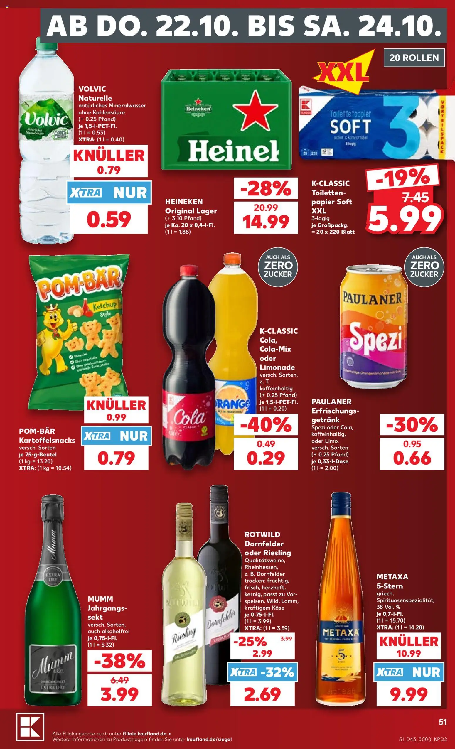 Kaufland Německo leták od 17.10.2026 | Strana: 51 | Produkty: Sekt, Riesling, Kaše, Karty
