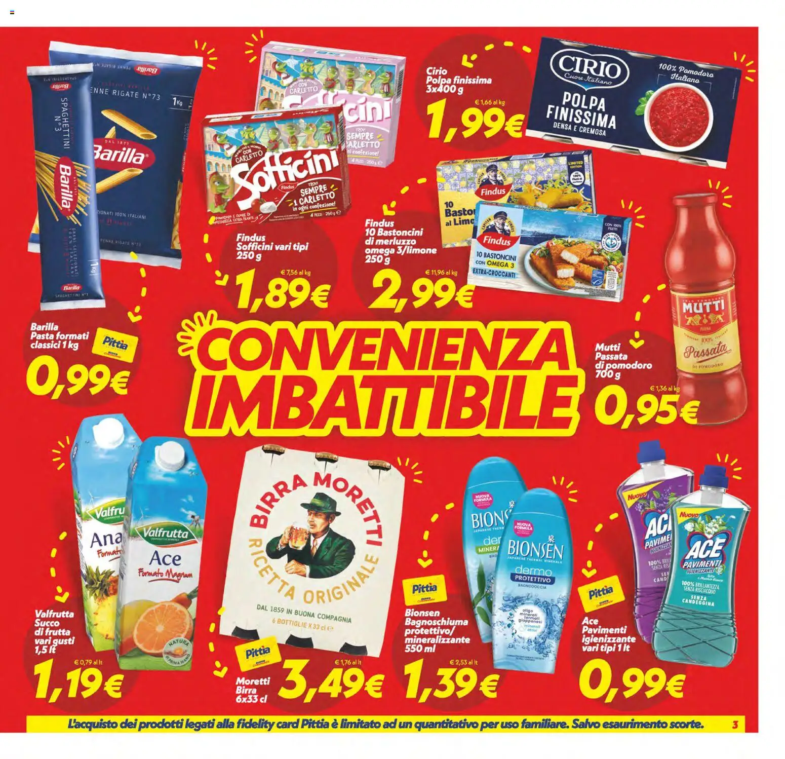 Volantino SuperConveniente del 28.04.2026 | Pagina: 3 | Prodotti: Bagnoschiuma, Succo, Frutta, Pomodoro