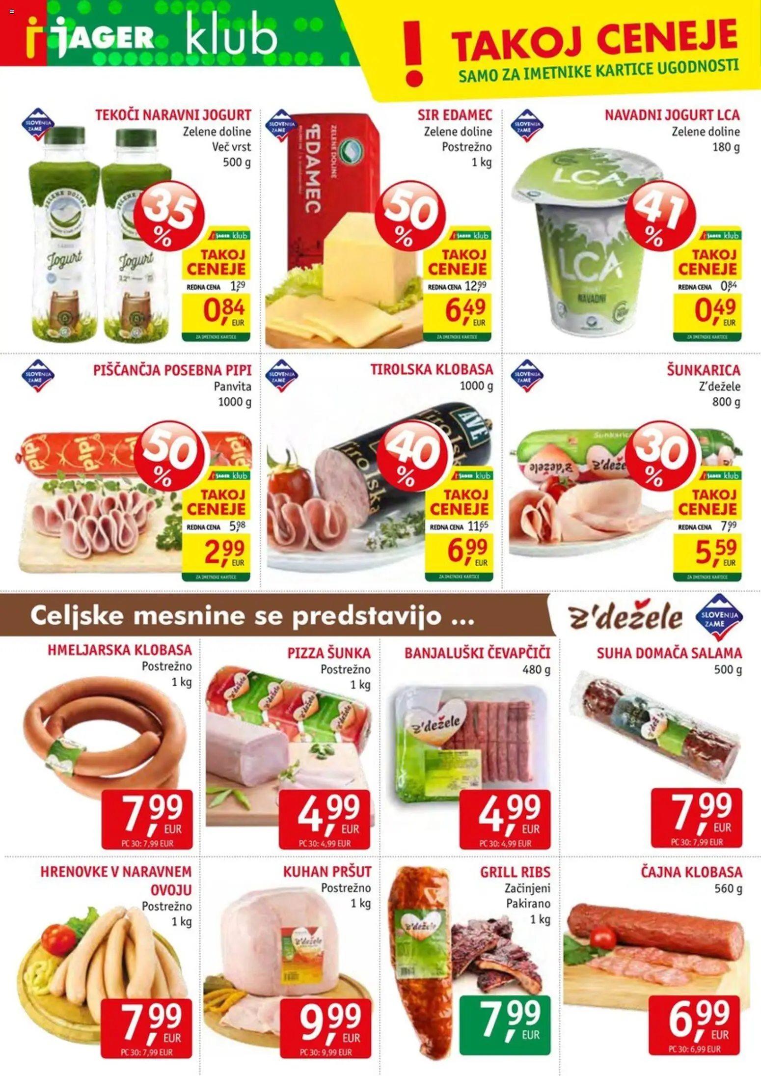 Novi Jager katalog ponudbe – veljaven od 06.05.2026 | Stran: 4 | Izdelki: Hrenovke, Edamec, Sir, Salama