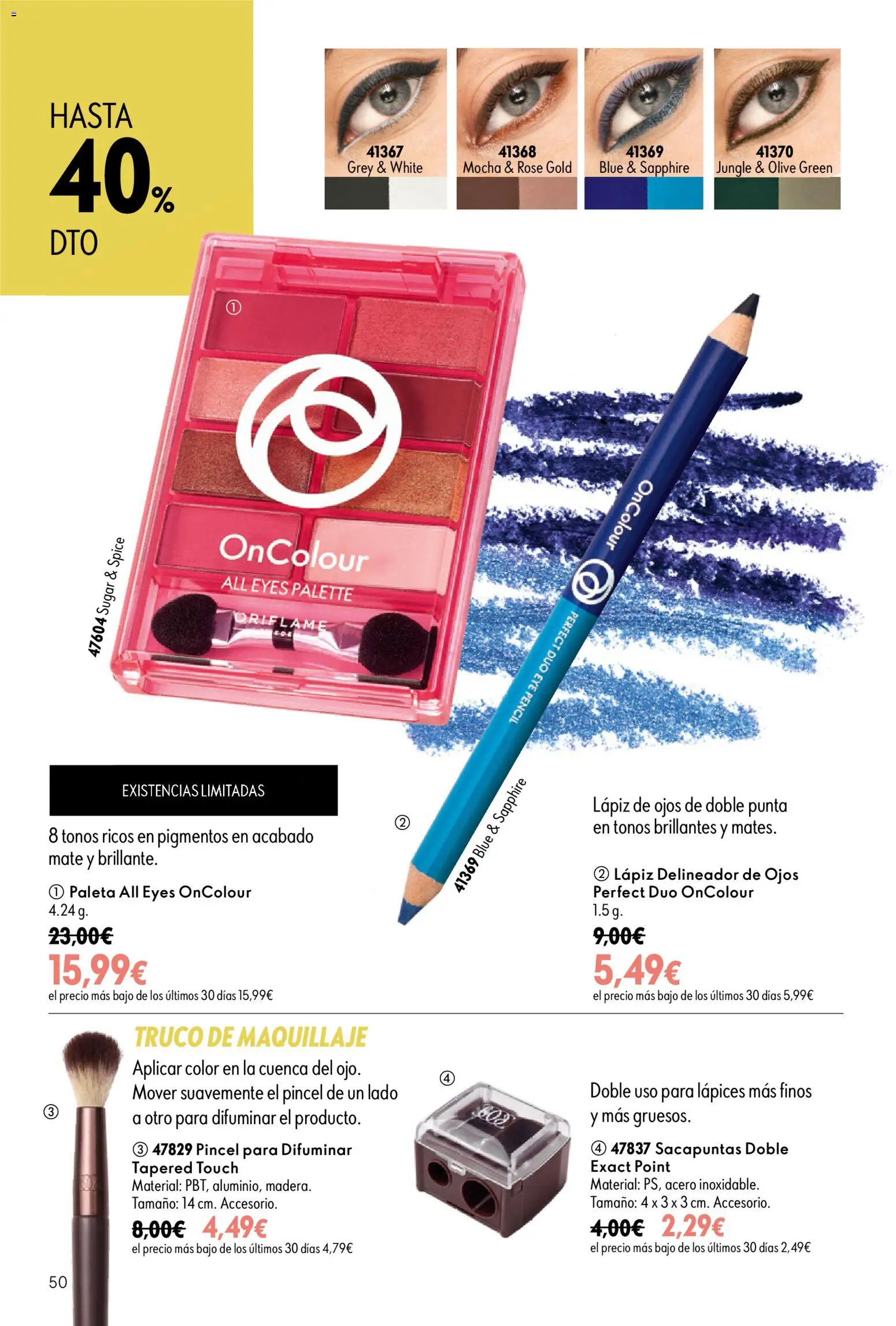 Oriflame - Catálogo Campaña 11 │ válido desde el 05/08/2026 | Página: 50 | Productos: Maquillaje, Delineador de ojos, Delineador, Sacapuntas