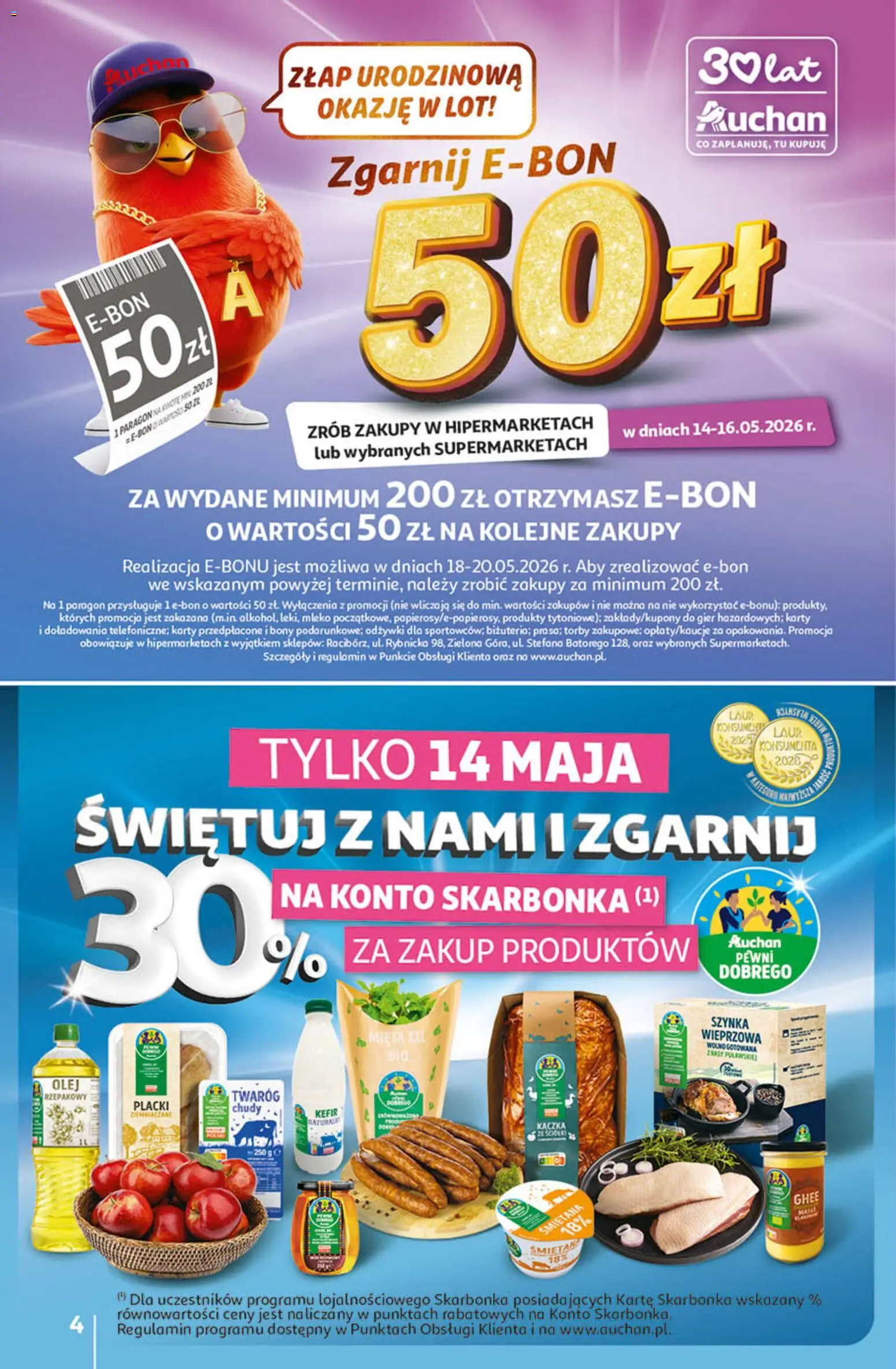 Auchan gazetka - 30 Lat Hipermarket od 14.05.2026 | Strona: 4