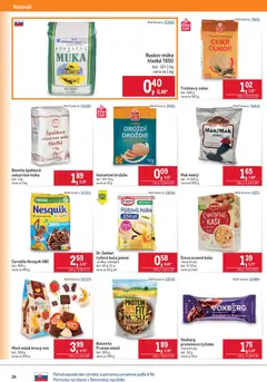 Metro leták platný od 23.09.2026 | Strana: 24 | Produkty: Proteínová tyčinka, Kaša, Droždie, Mak