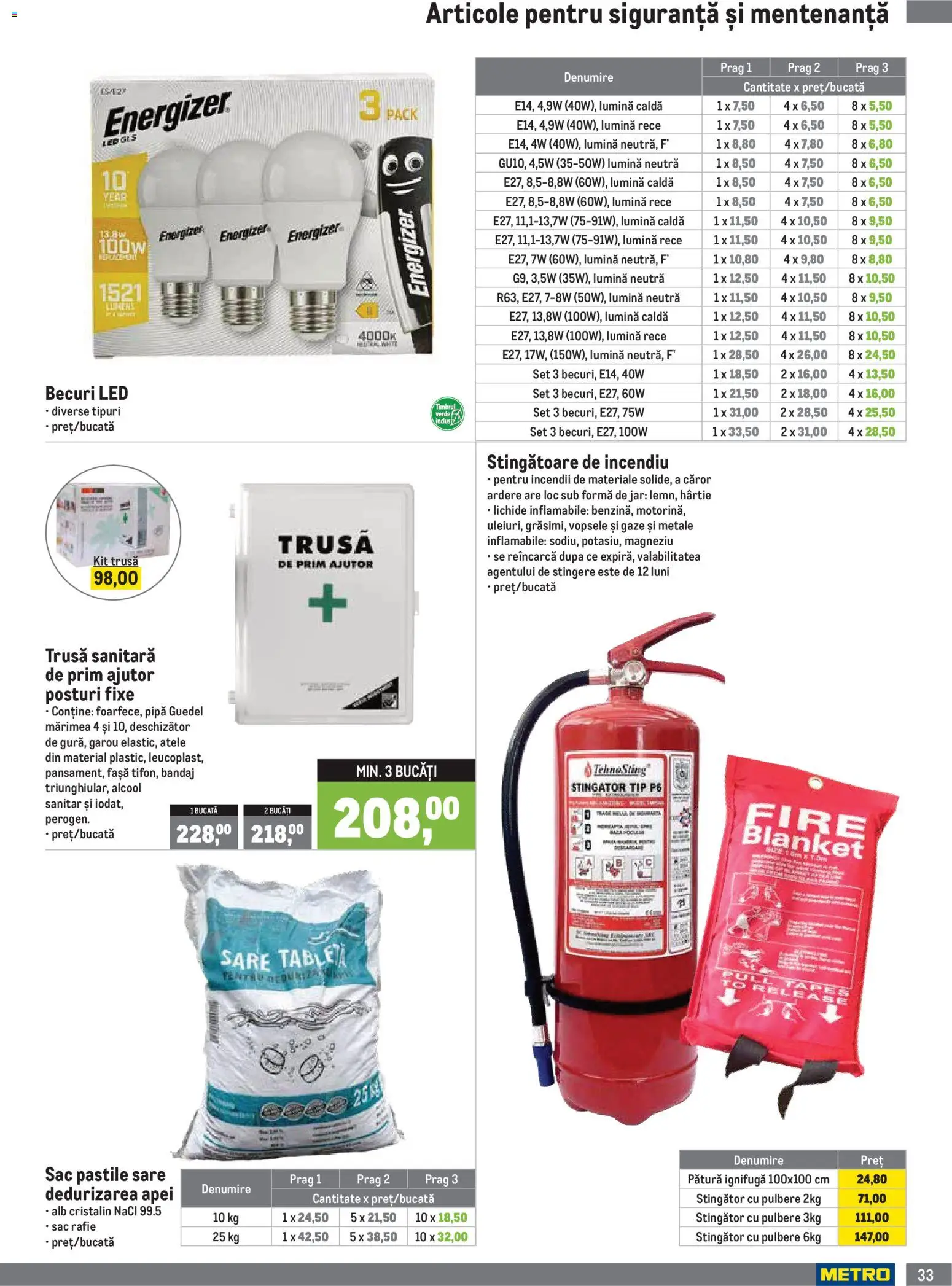 Noul catalog Metro – valabil de la 01.10.2026 | Pagină: 33 | Produse: Lumină, Pătură, LED, Tip