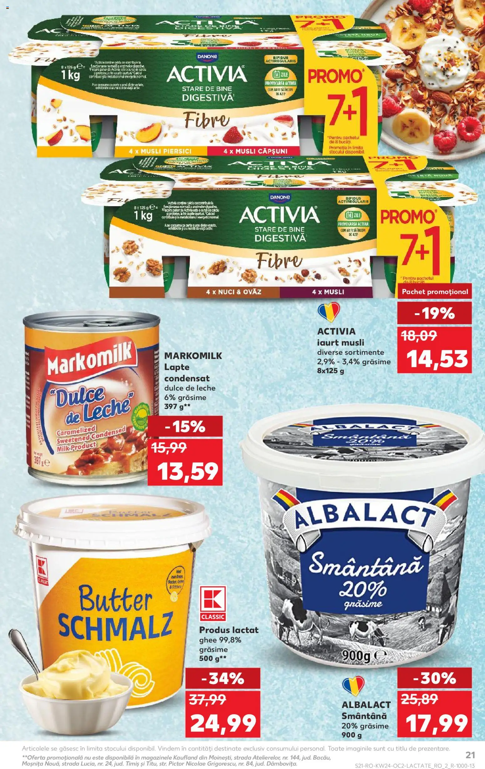 Kaufland RO akciós ujság - amely érvényes a következő dátumtól: 10.06.2026 | Oldal: 21 | Termékek: Ghee