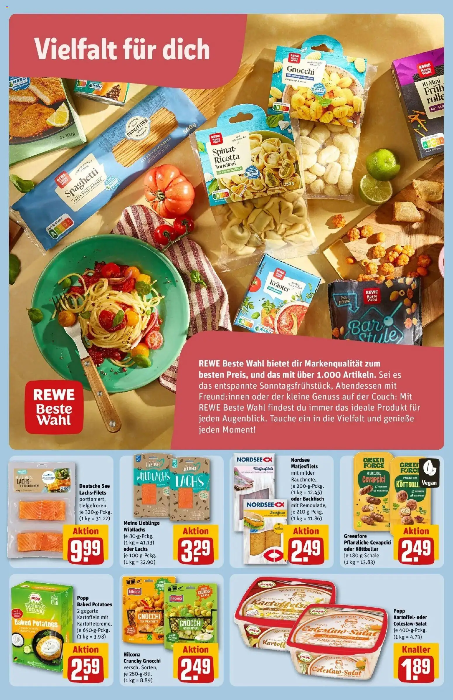 Rewe Prospekt Salzgitter – gültig ab 13.07.2026 | Seite: 12 | Produkte: Couch, Cevapcici, Kartoffeln, Pasta